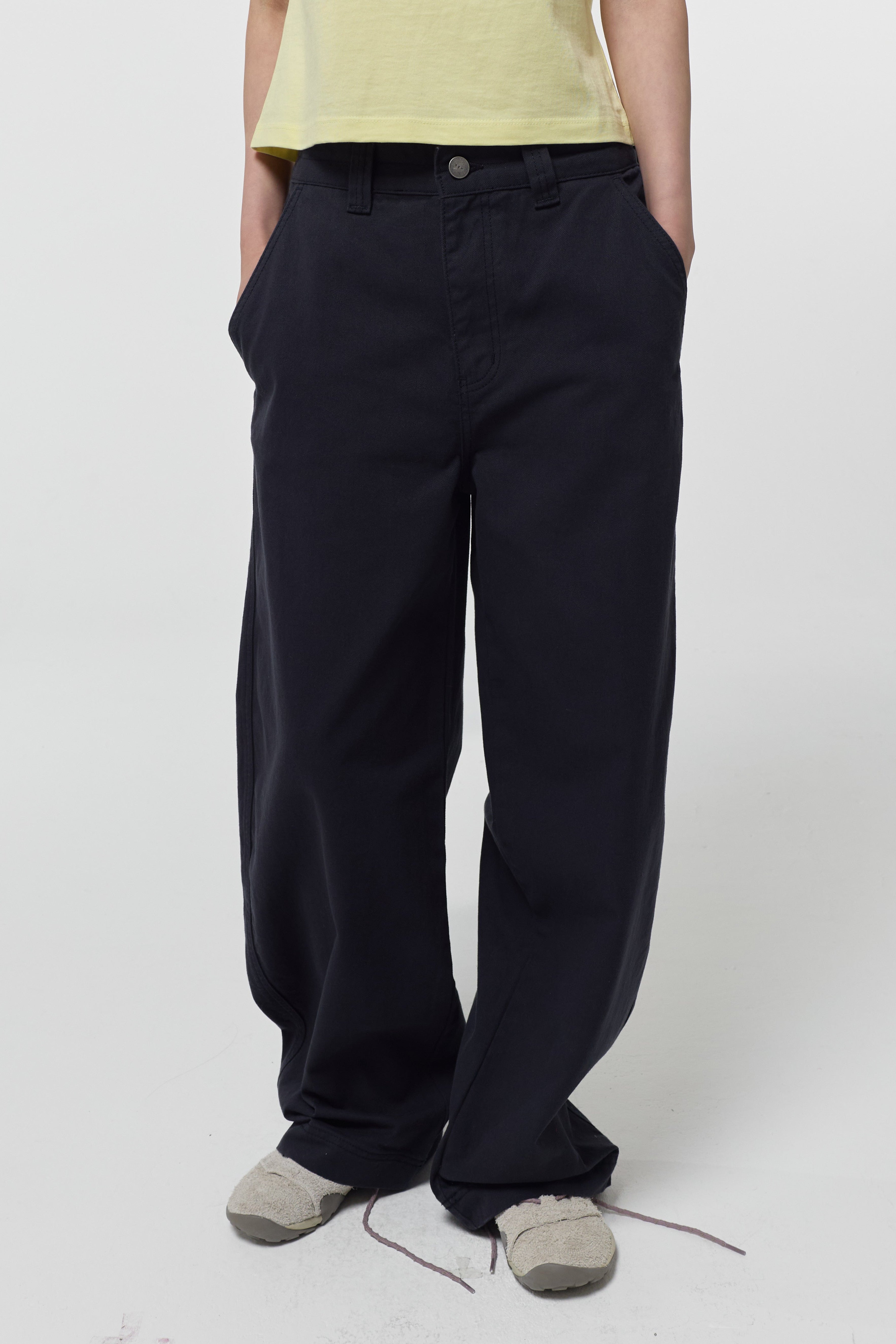 CURVED COTTON PANTS