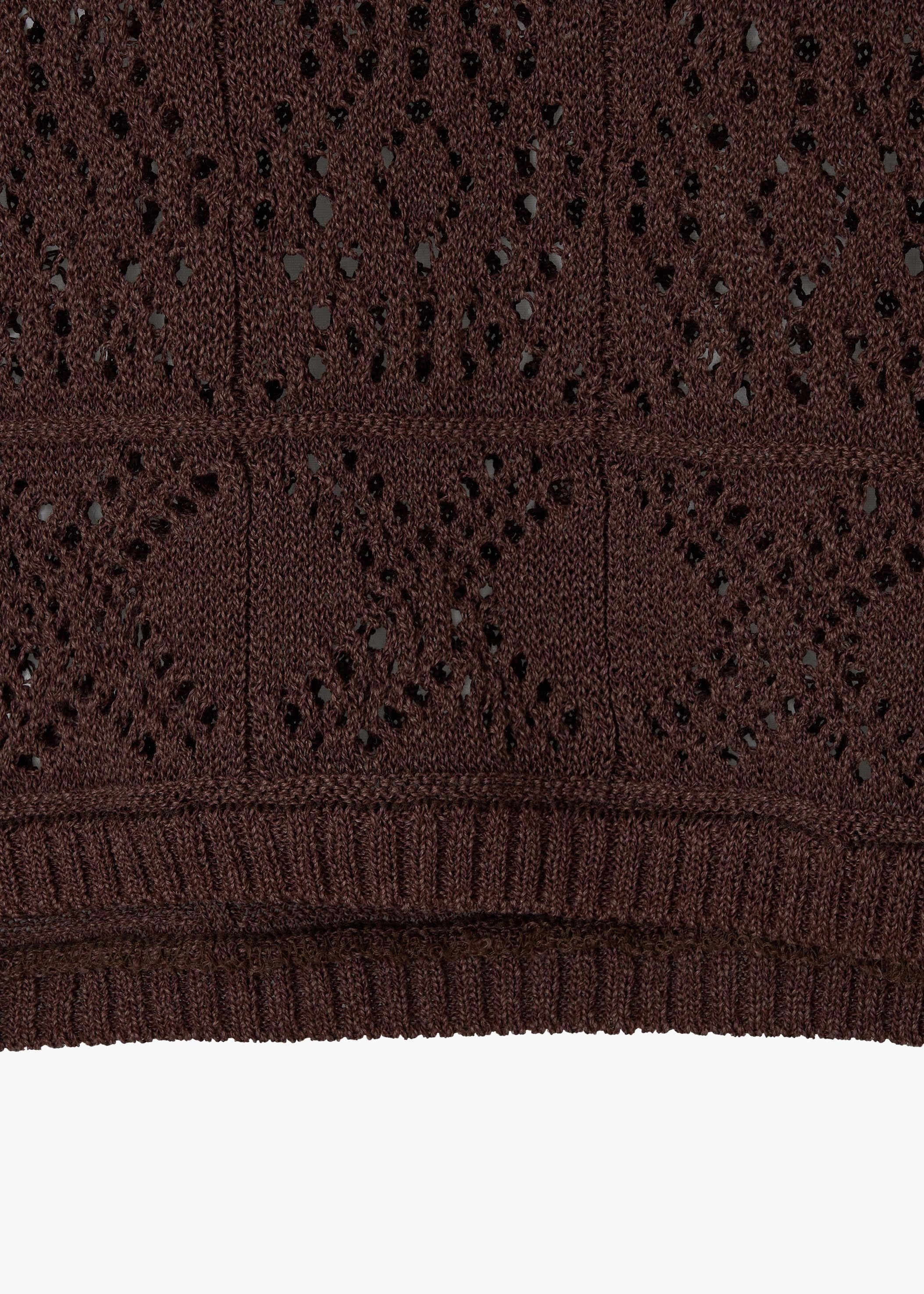 CROCHET KNIT COLLAR TOP