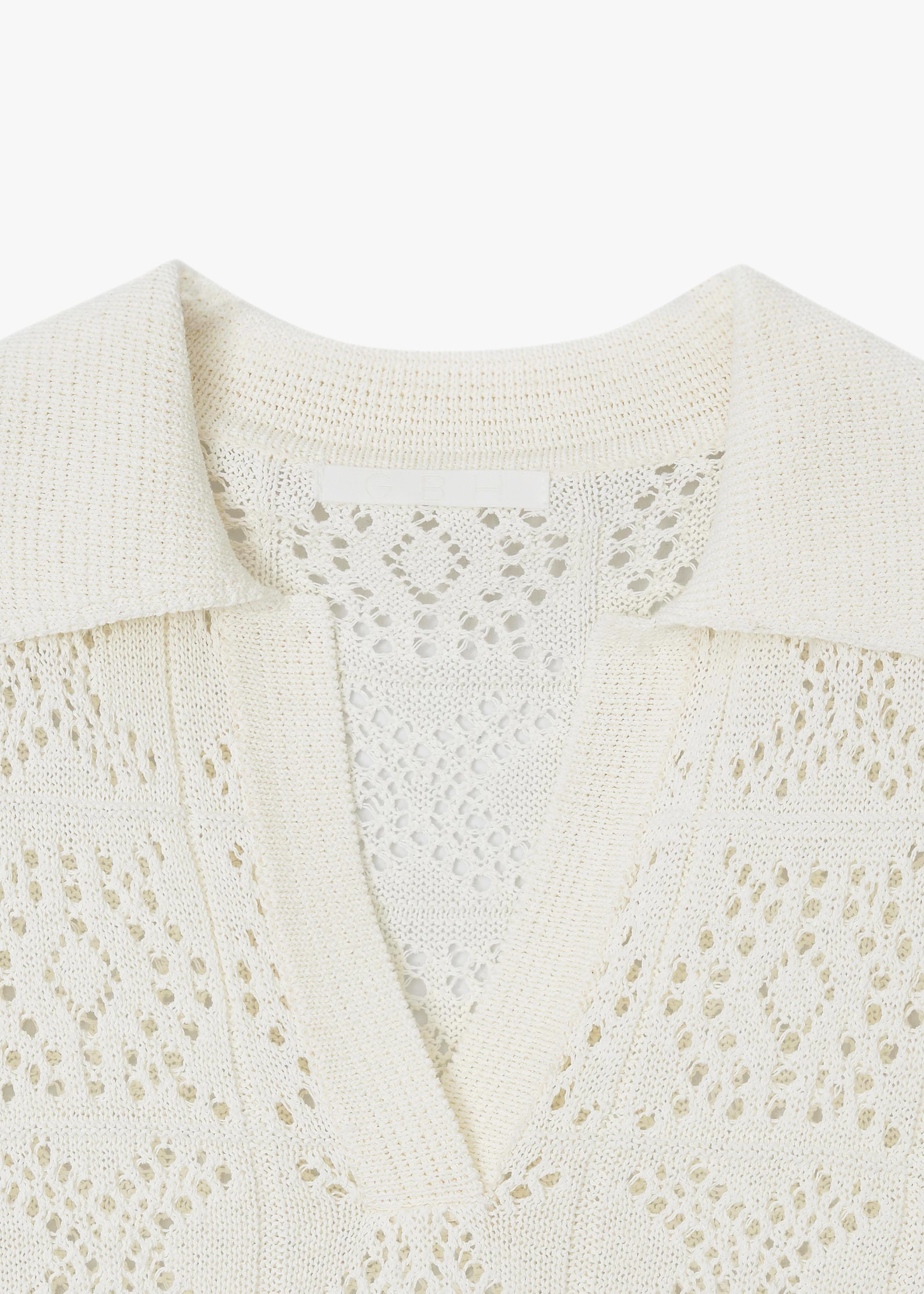 CROCHET KNIT COLLAR TOP