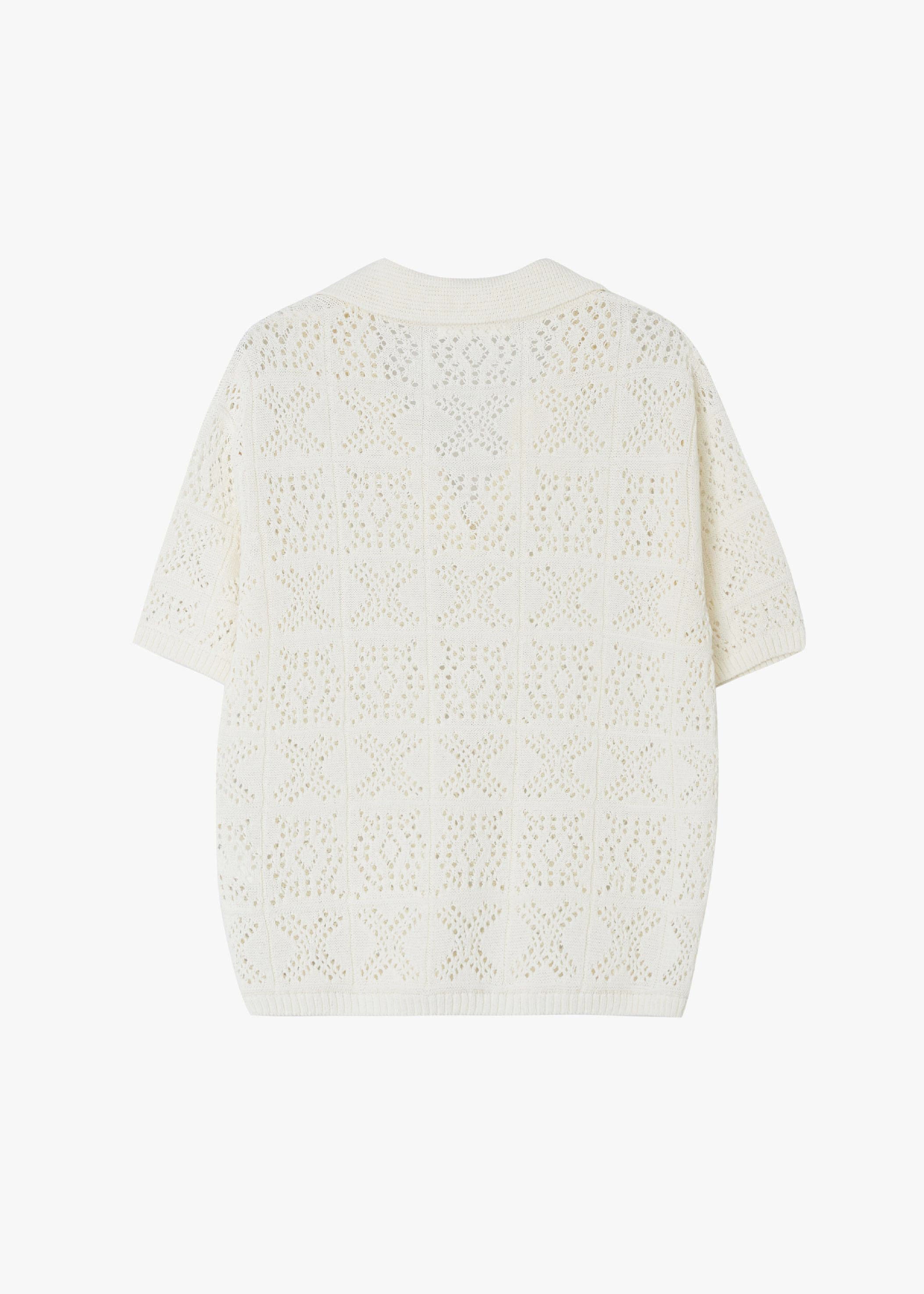 CROCHET KNIT COLLAR TOP