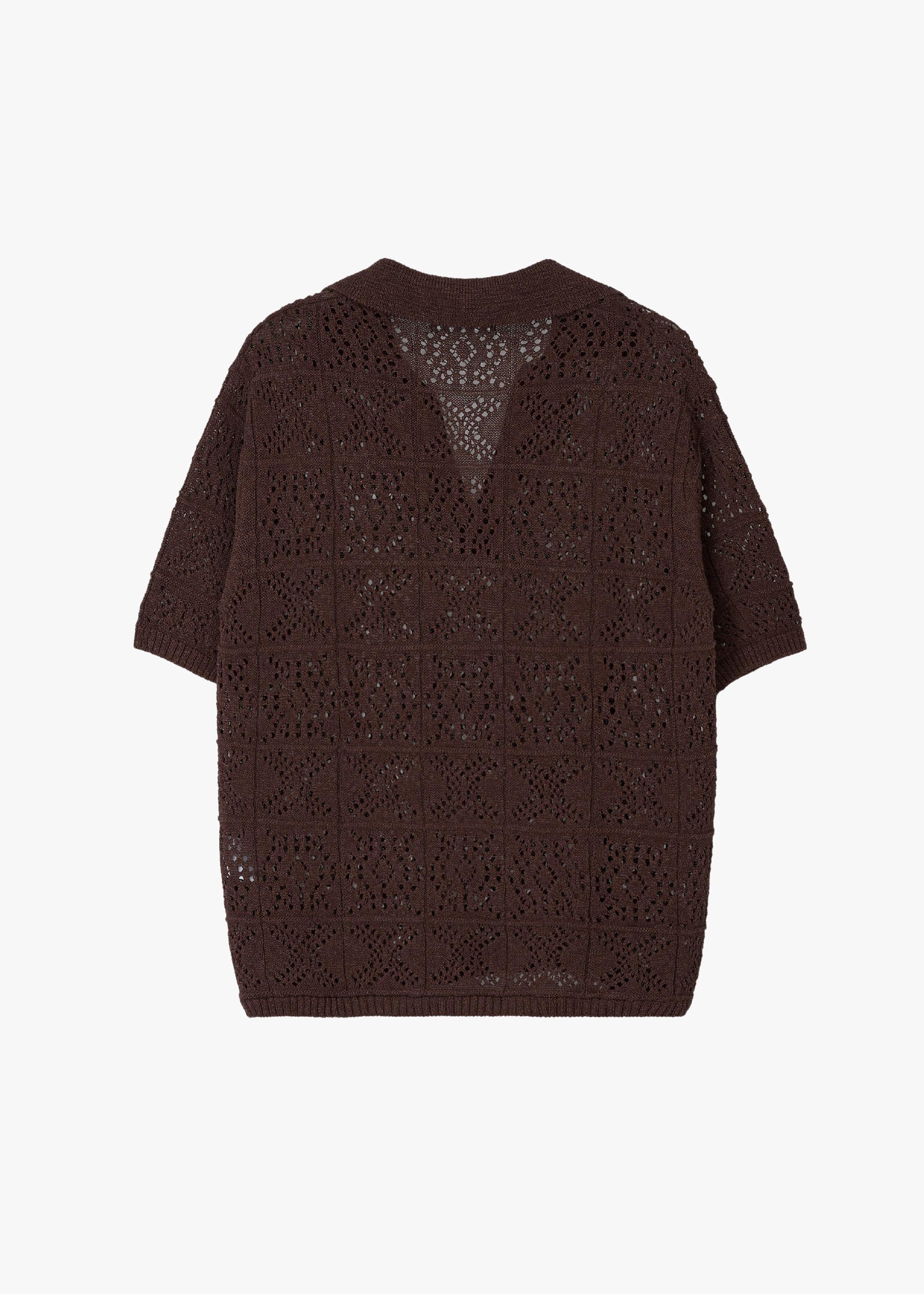 CROCHET KNIT COLLAR TOP