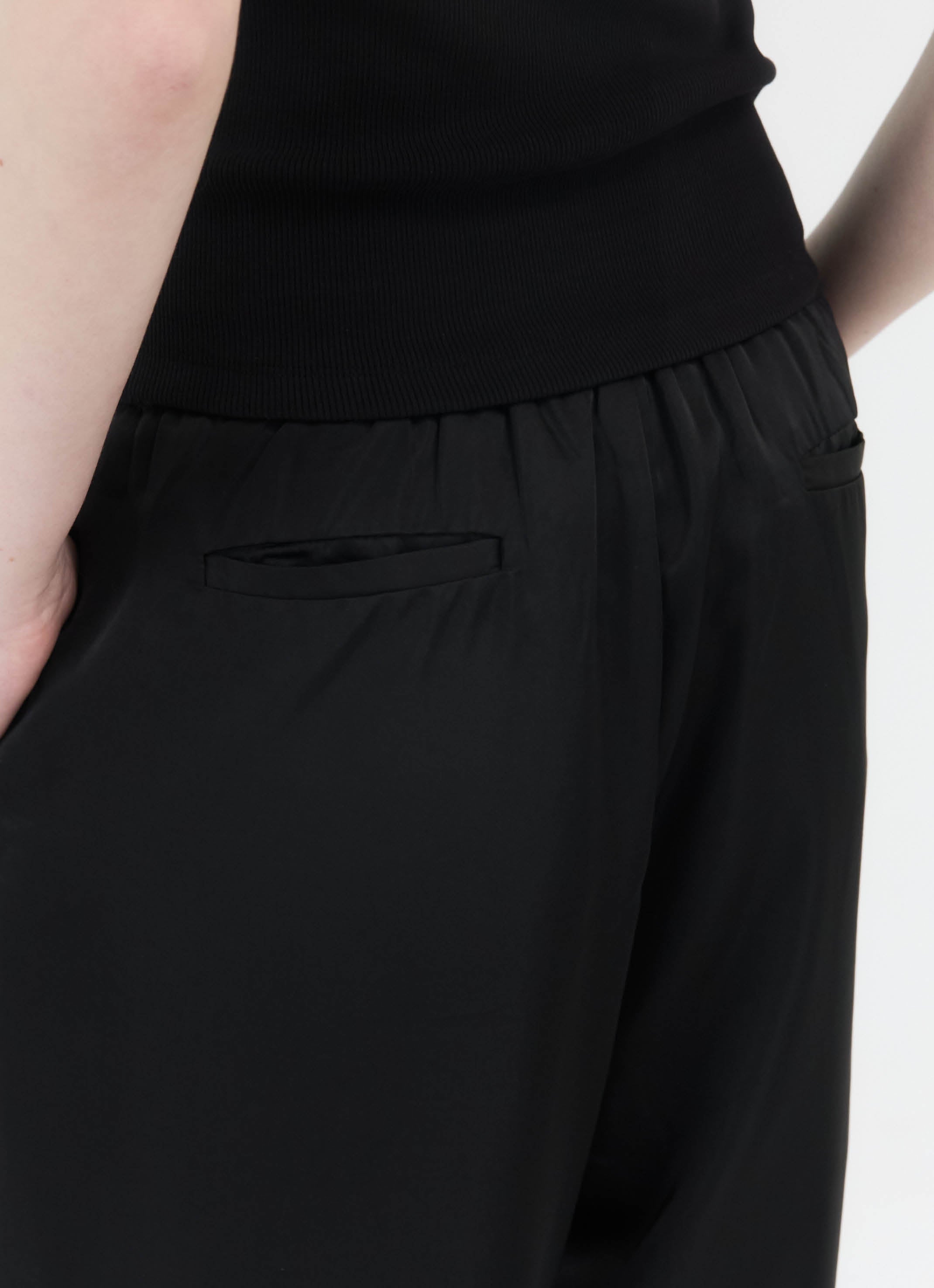 SATIN DRAWSTRING PANTS