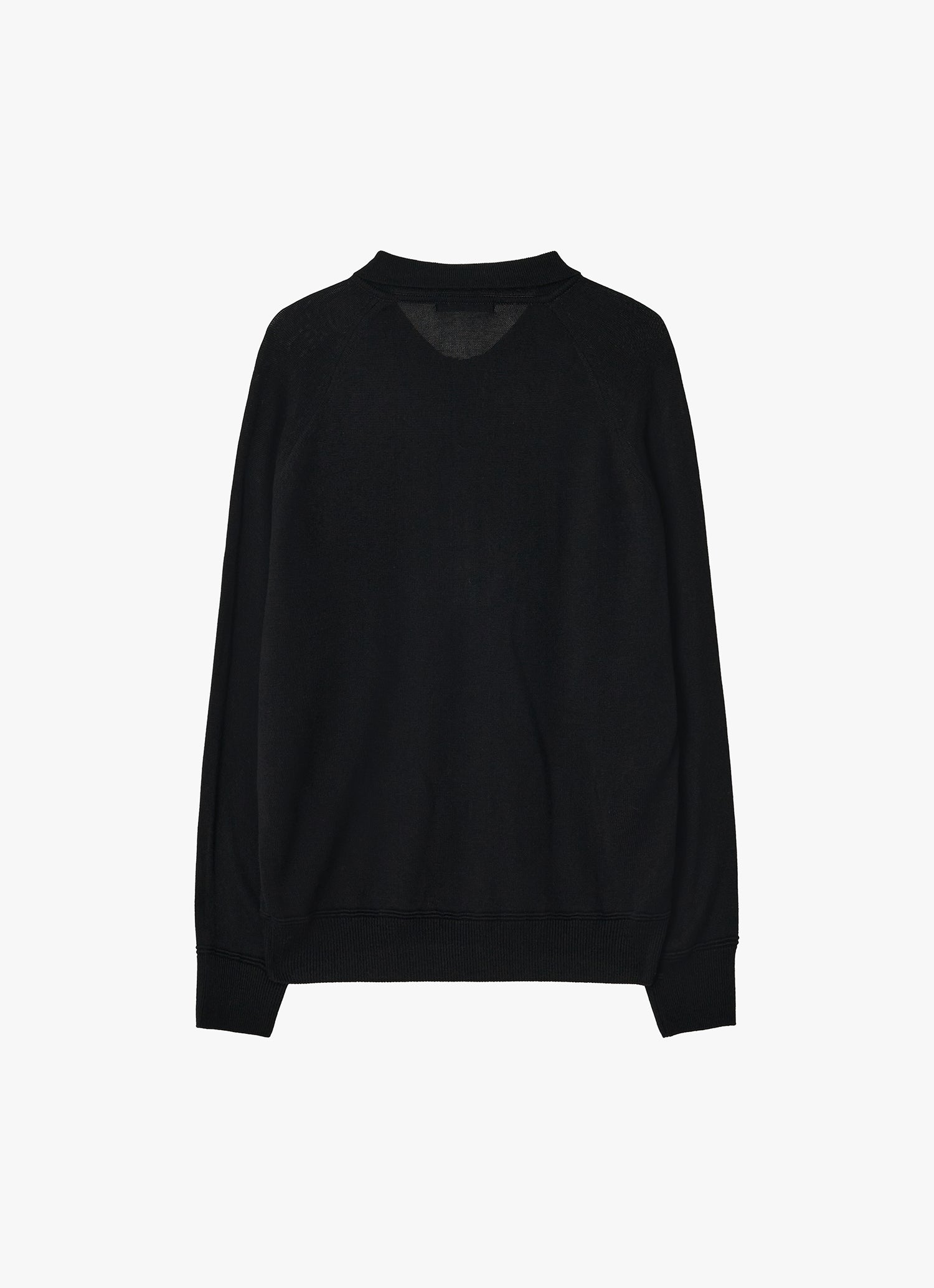 WOOL SILK POLO KNIT