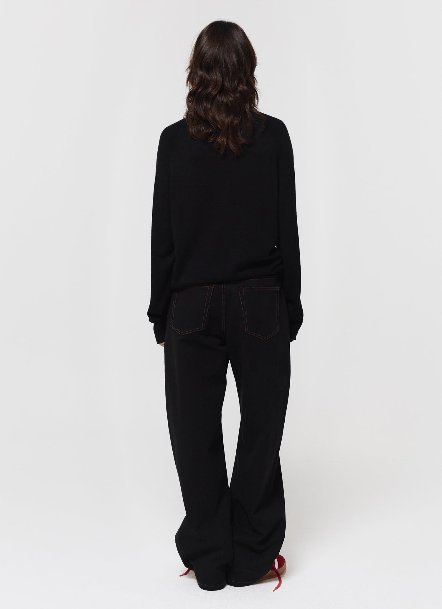 WOOL SILK POLO KNIT