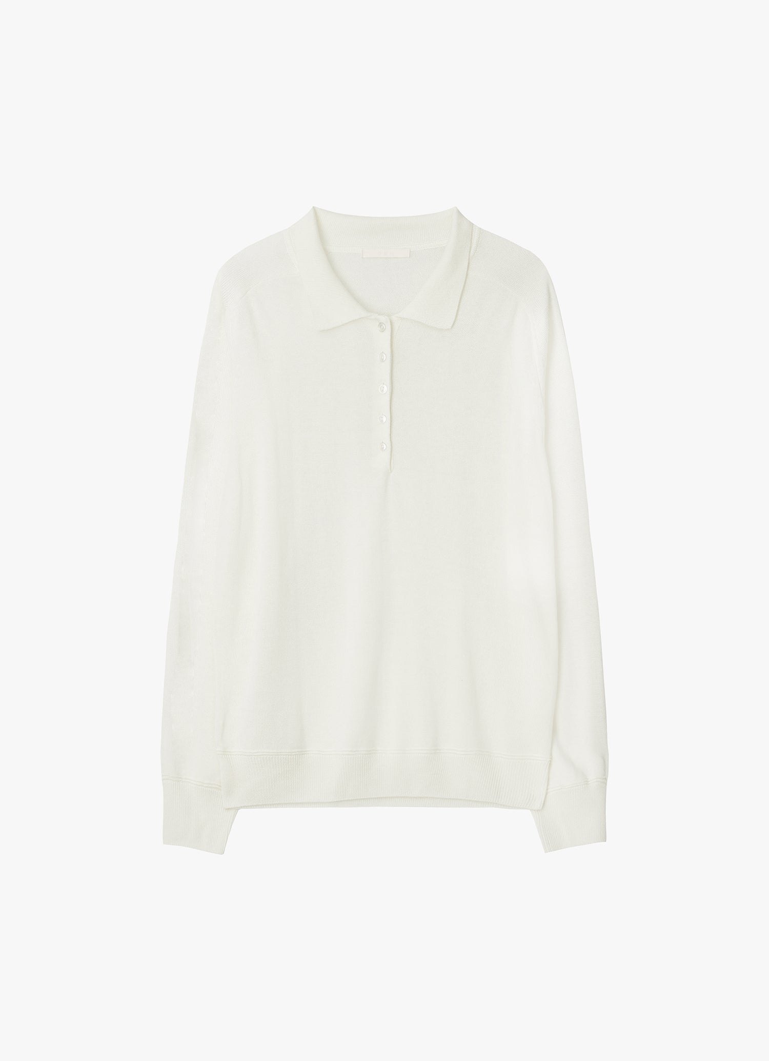 WOOL SILK POLO KNIT