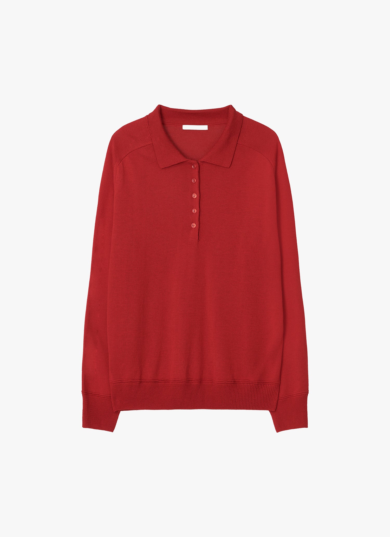 WOOL SILK POLO KNIT