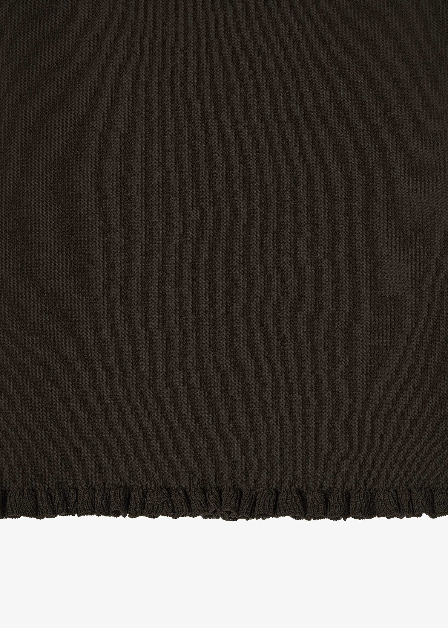 RIBBED FRILL SLEEVELESS