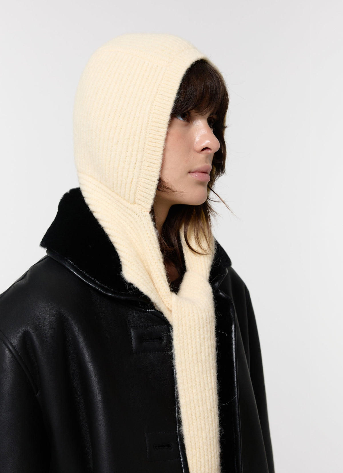 26FW WOOL ALPACA HOOD SCARF