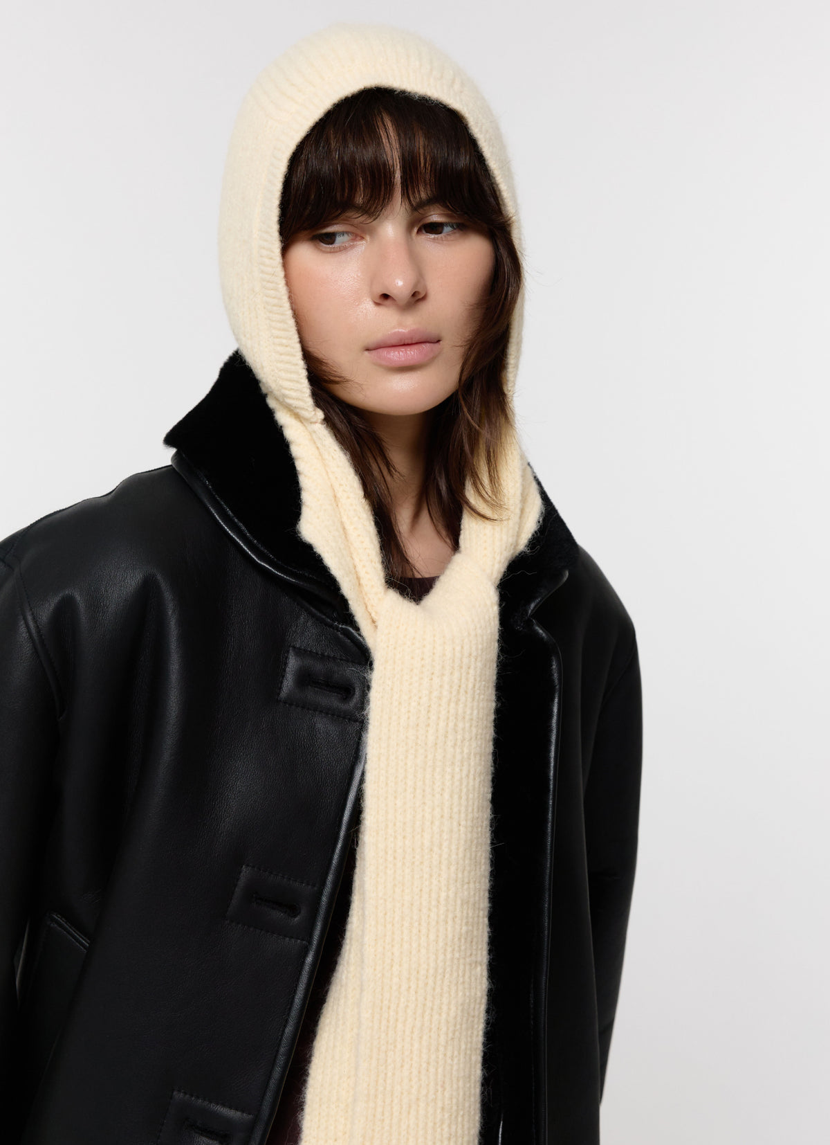 26FW WOOL ALPACA HOOD SCARF
