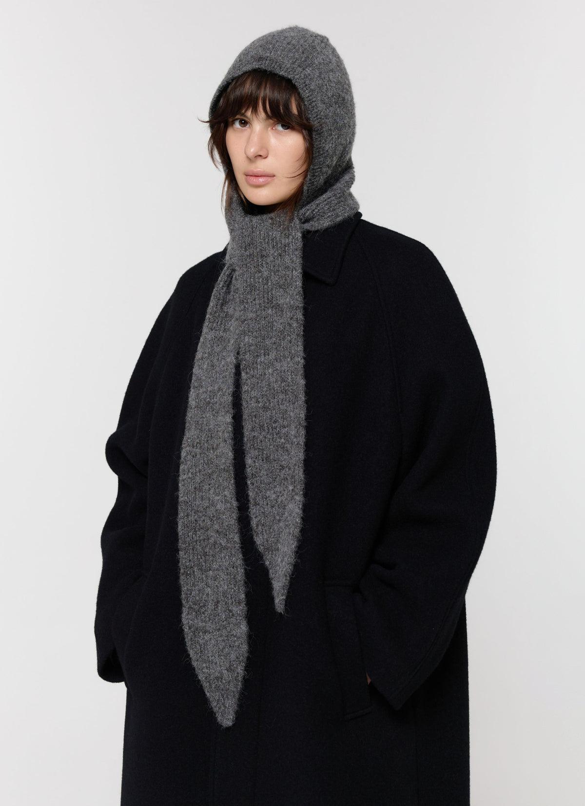 26FW WOOL ALPACA HOOD SCARF