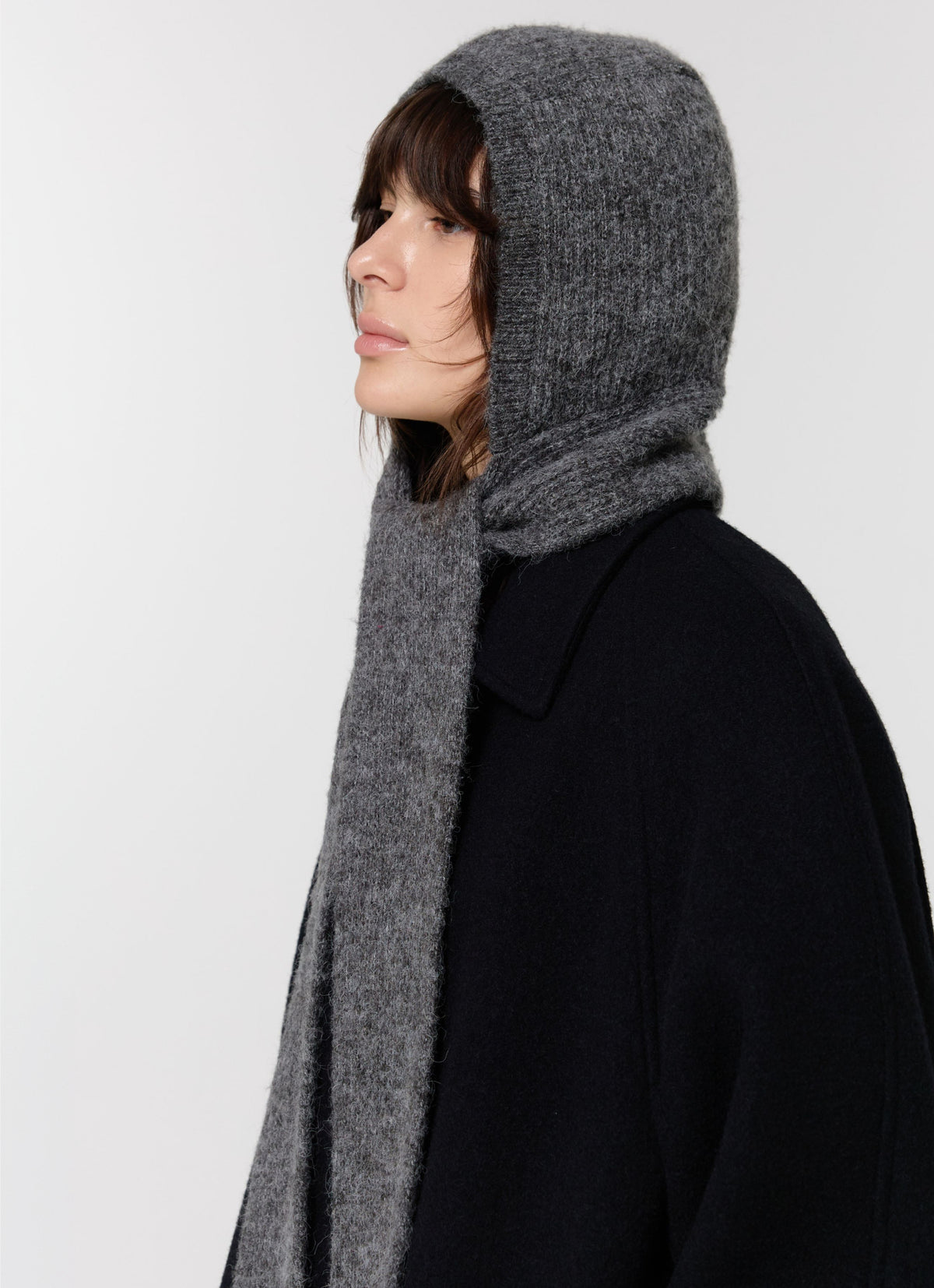 26FW WOOL ALPACA HOOD SCARF