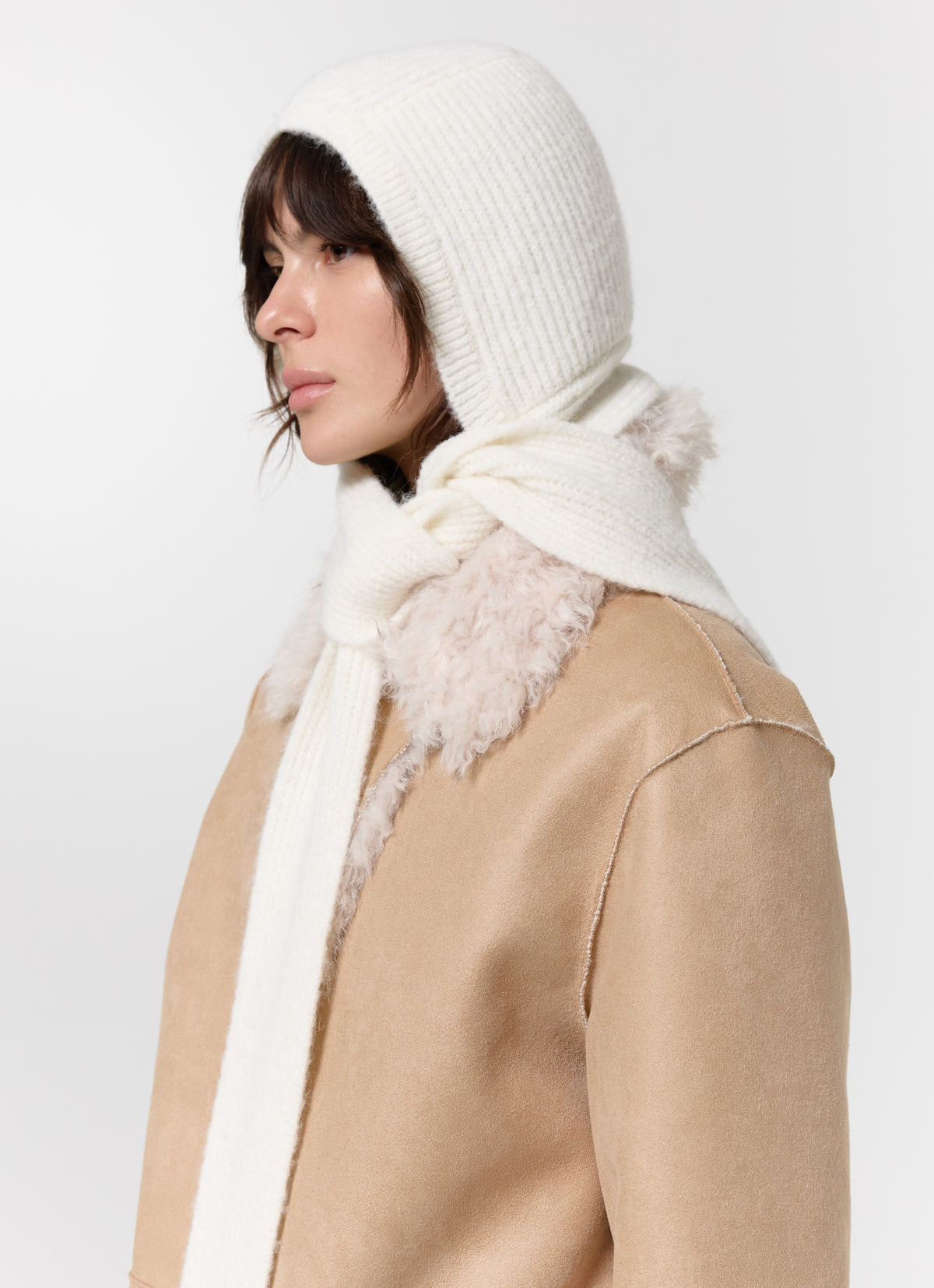 26FW WOOL ALPACA HOOD SCARF