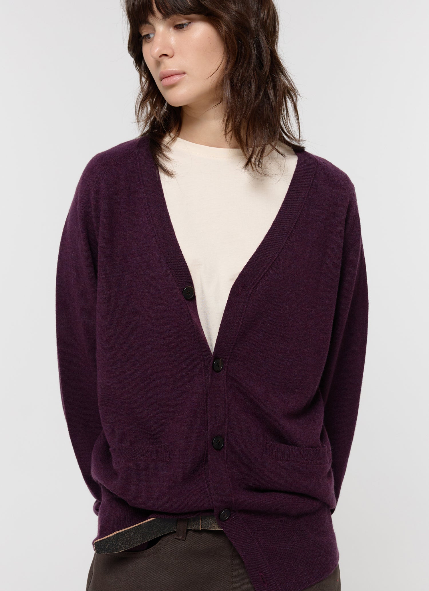 MERINO WOOL LOOSE CARDIGAN