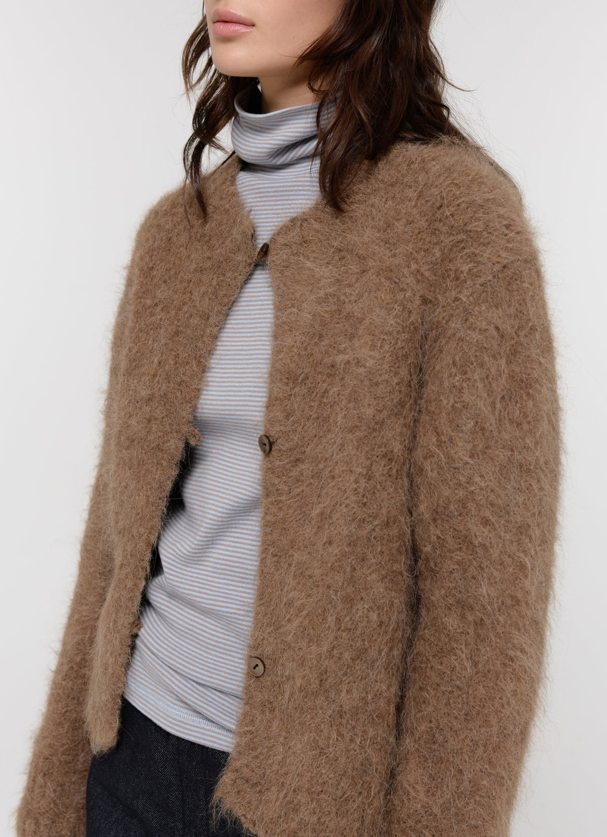 26FW SURI ALPACA BRUSHED CARDIGAN