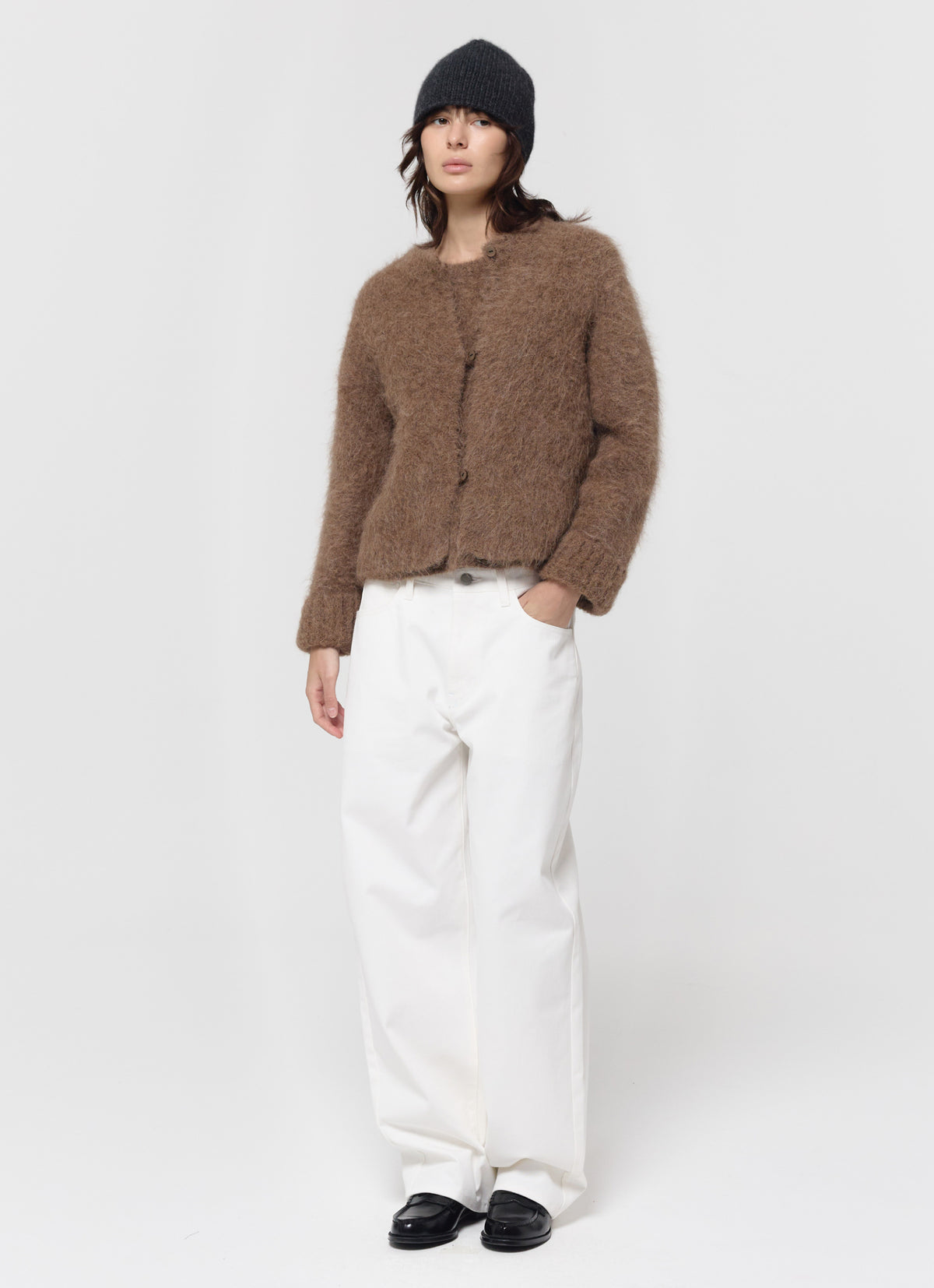 26FW SURI ALPACA BRUSHED CARDIGAN