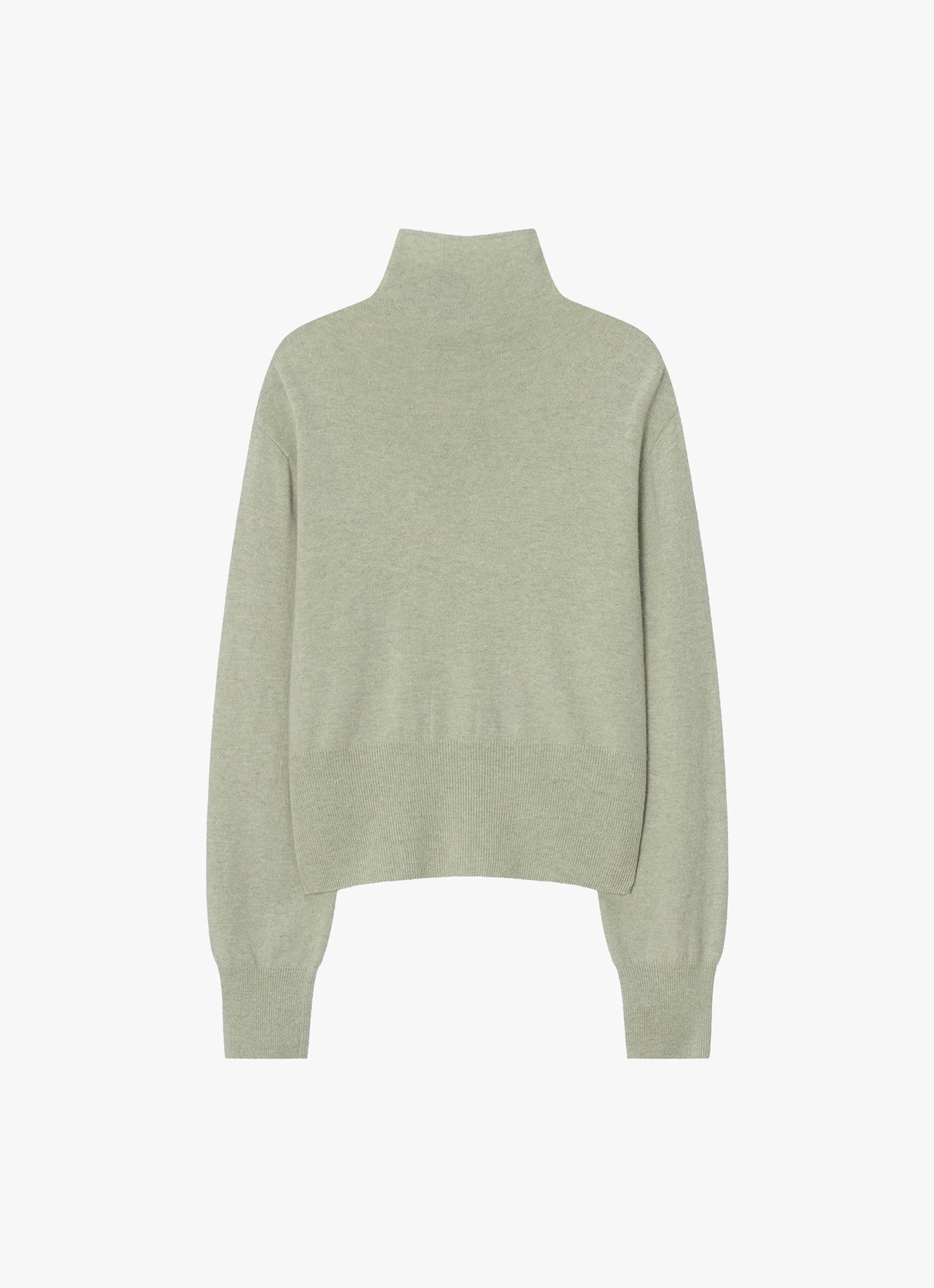 WOOL BLEND HIGH-NECK CARDIGAN