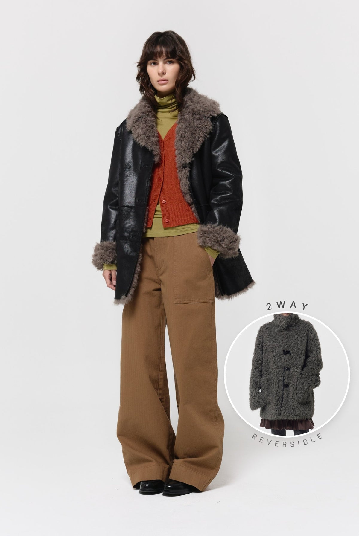 26FW REVERSIBLE SHEARLING JACKET