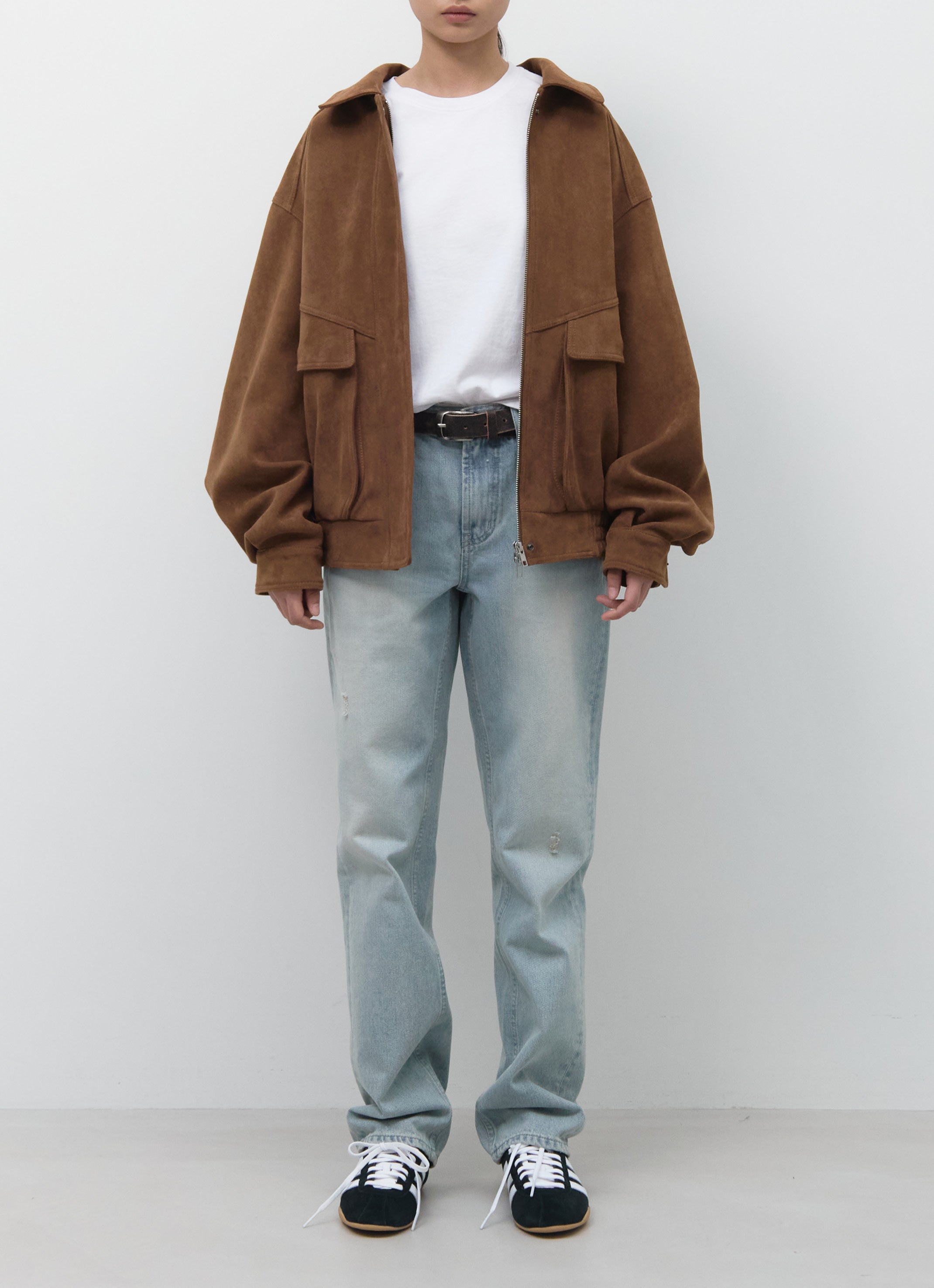FAUX SUEDE BOMBER