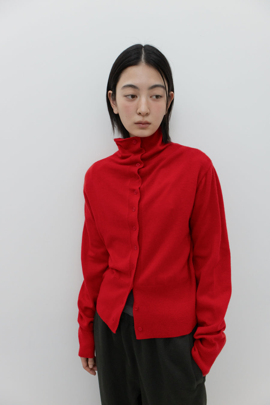 MERINOWOOL HIGHNECK CARDIGAN