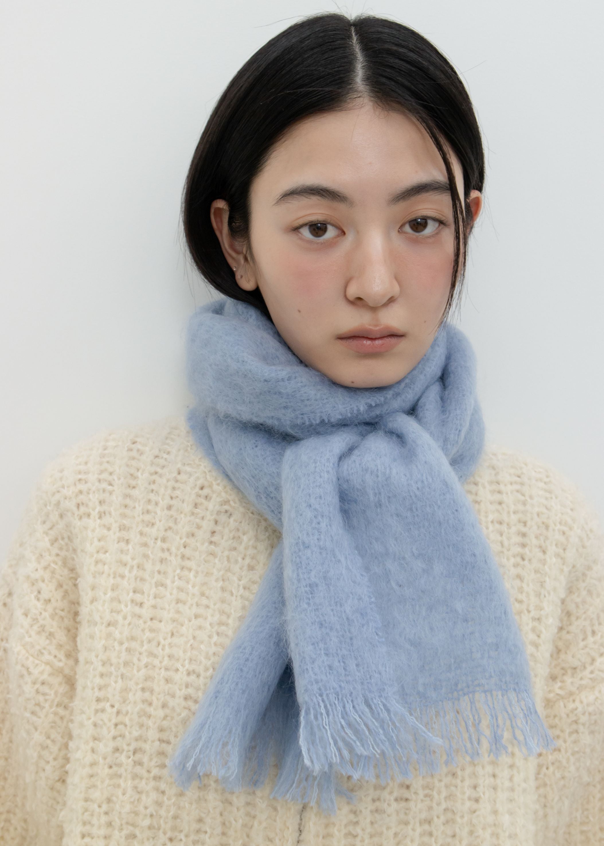 小物 Our legacy FLOSS SCARF Blue Acrylic OUR LEGACY】FLOSS☆アクリルニットマフラー/Blue (OUR LEGACY