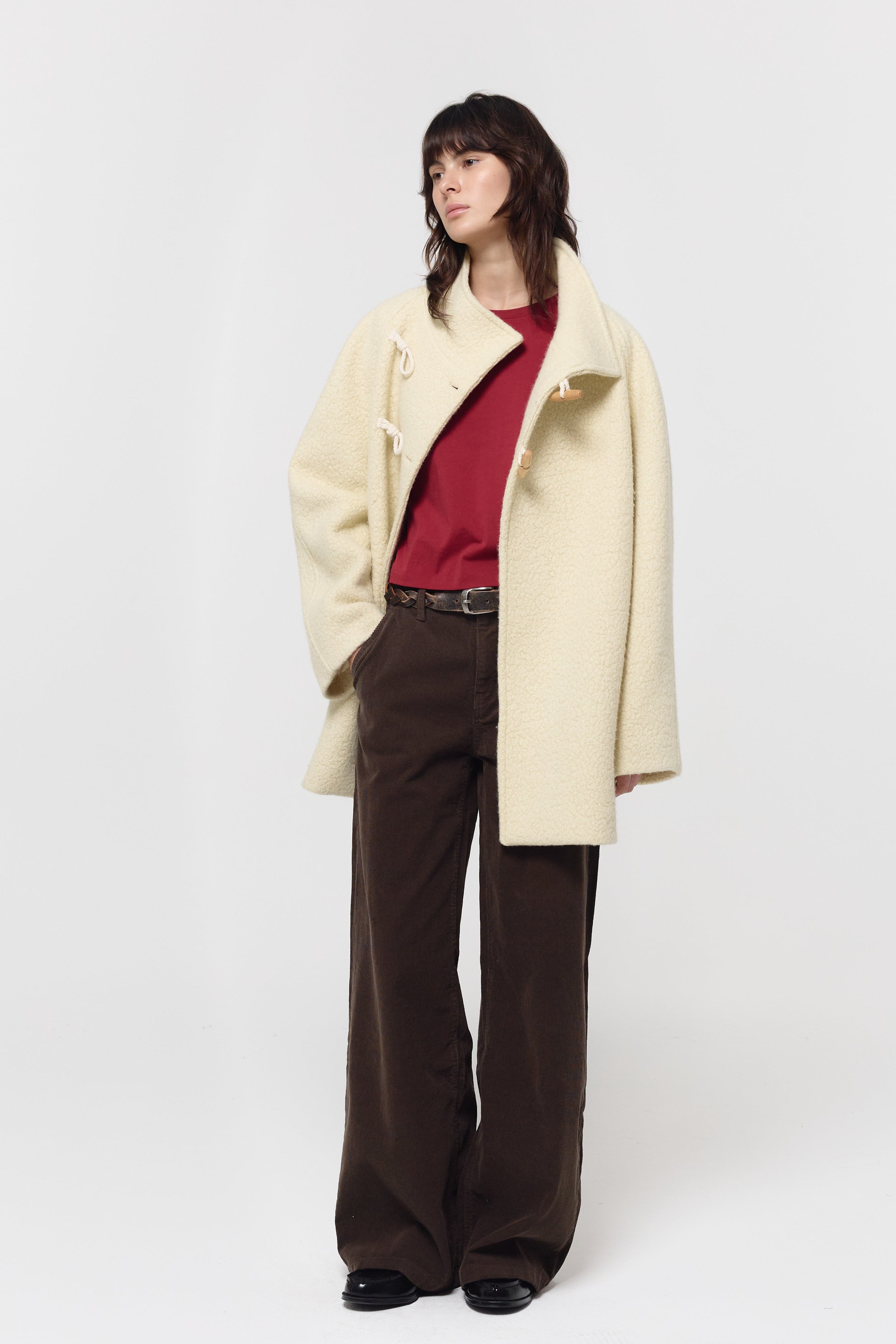 HIGH-NECK TOGGLE COAT｜ウールハーフコート｜GBH Japan