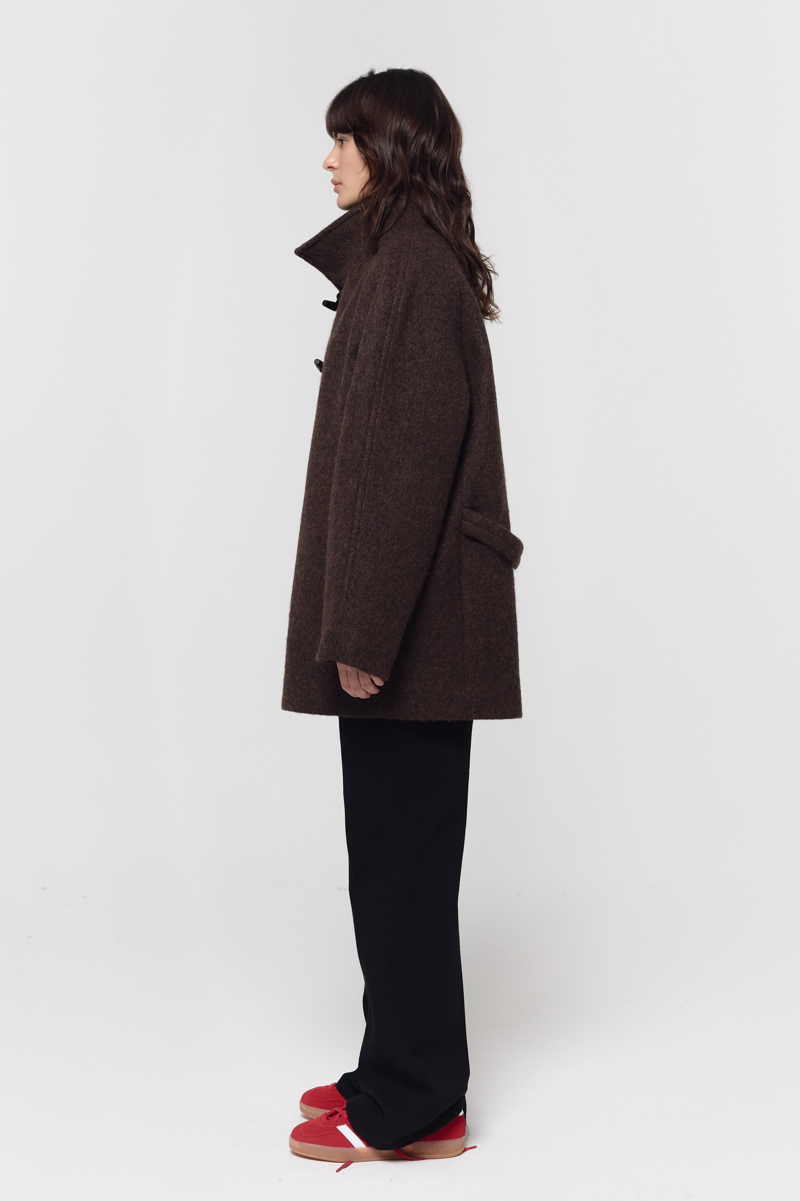 HIGH-NECK TOGGLE COAT｜ウールハーフコート｜GBH Japan