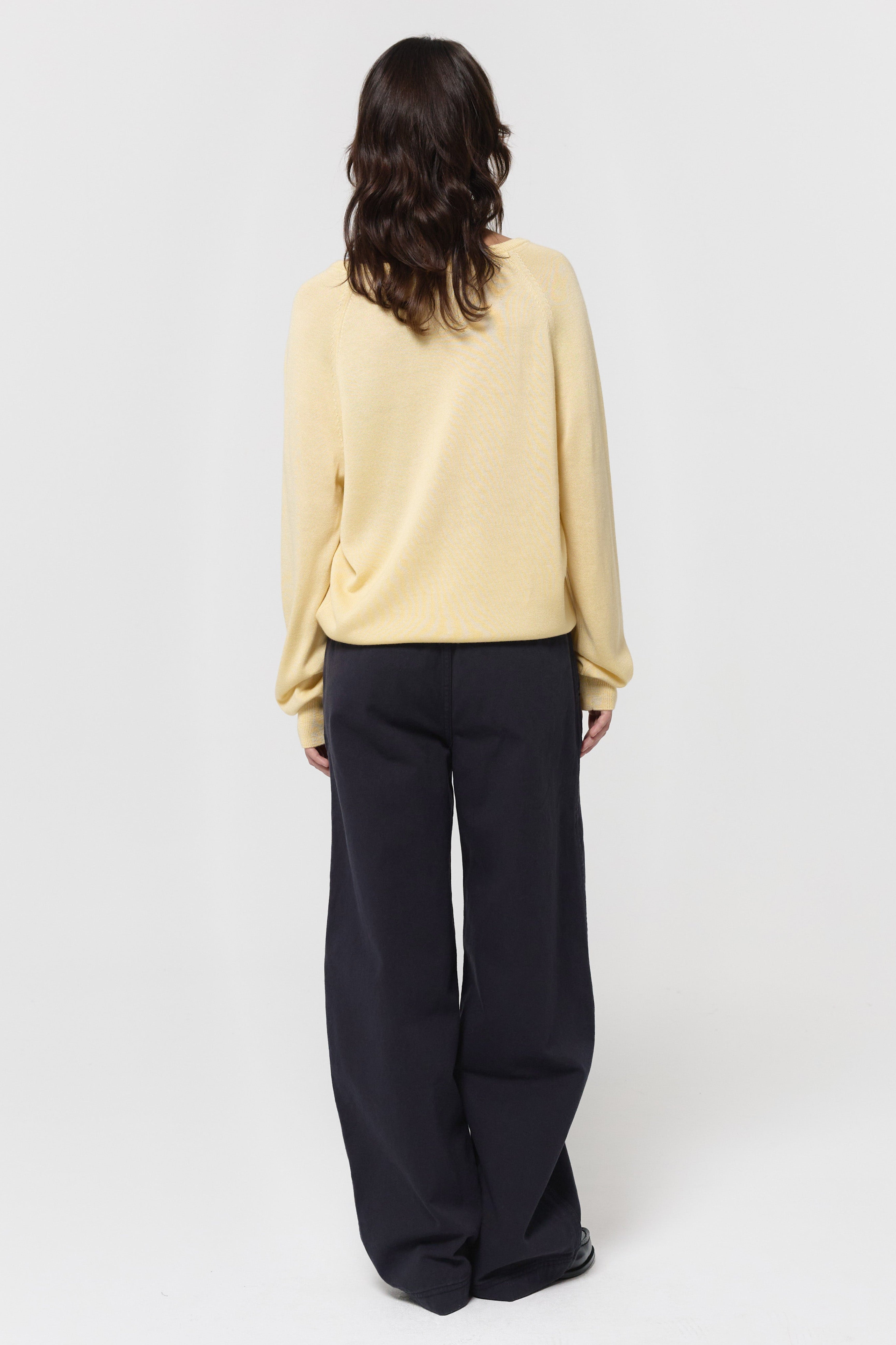 CURVED COTTON PANTS