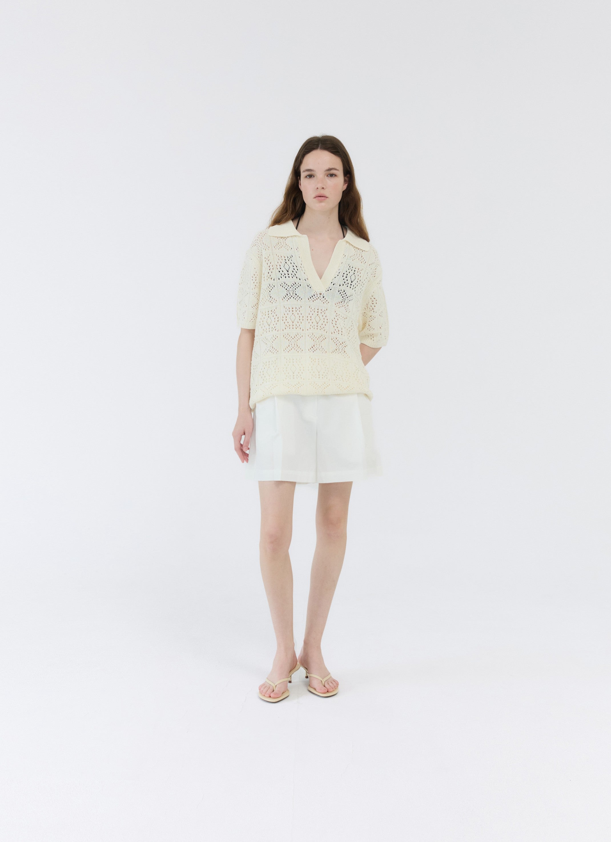 CROCHET KNIT COLLAR TOP｜クロシェニット｜GBH Japan