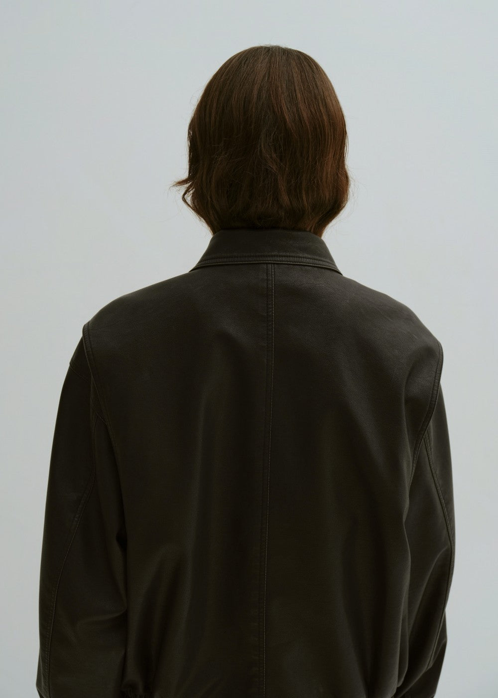 FAUX LEATHER BOMBER