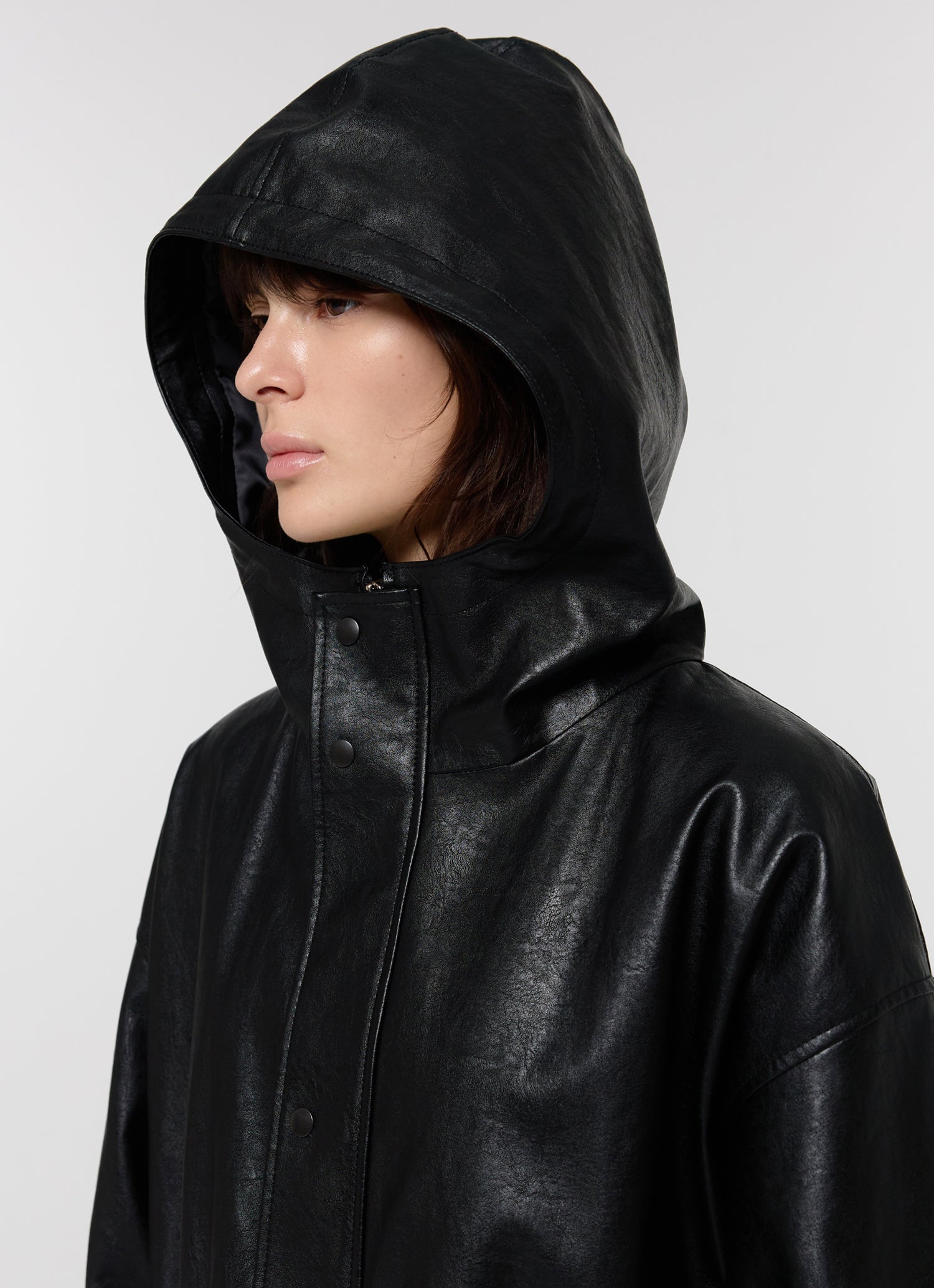 HUNTING FAUX LEATHER JACKET