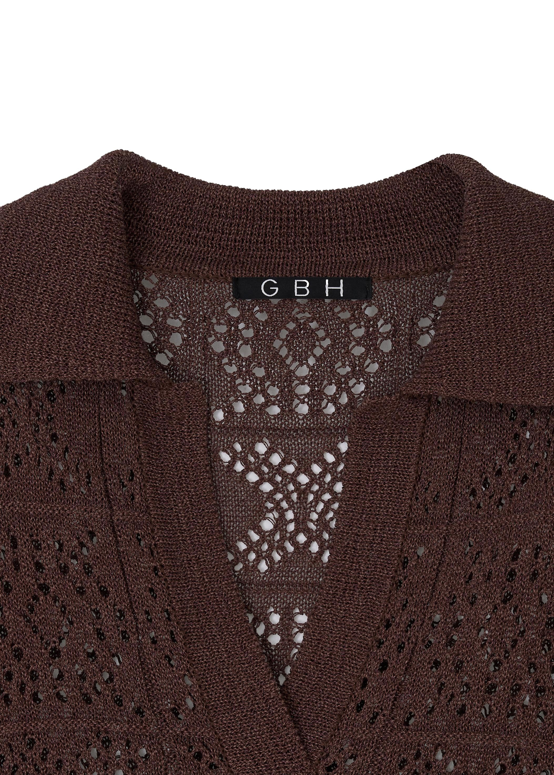 CROCHET KNIT COLLAR TOP