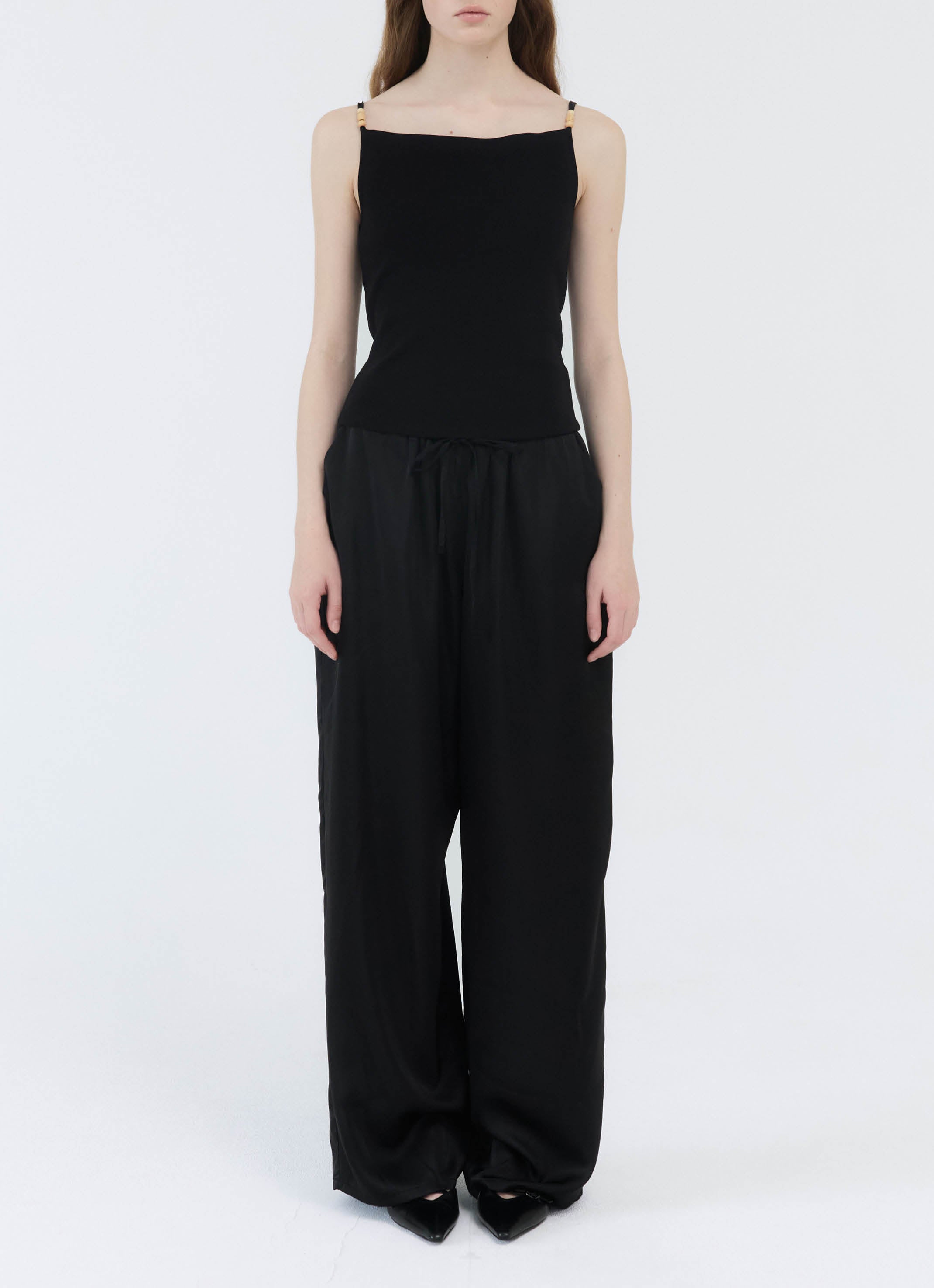 SATIN DRAWSTRING PANTS