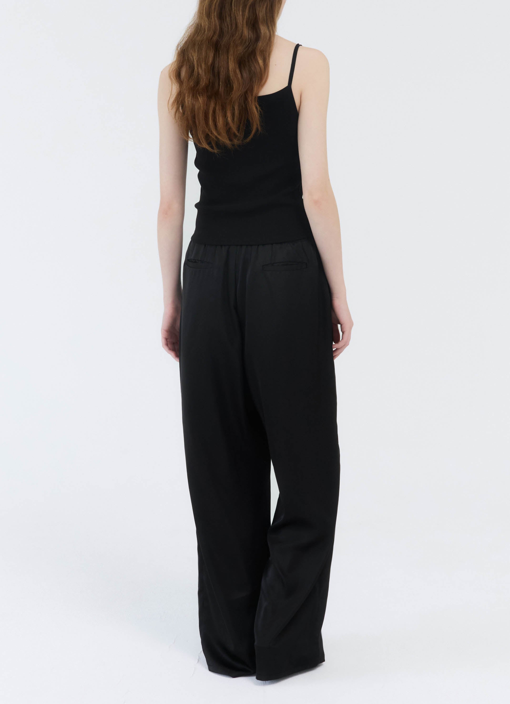 SATIN DRAWSTRING PANTS