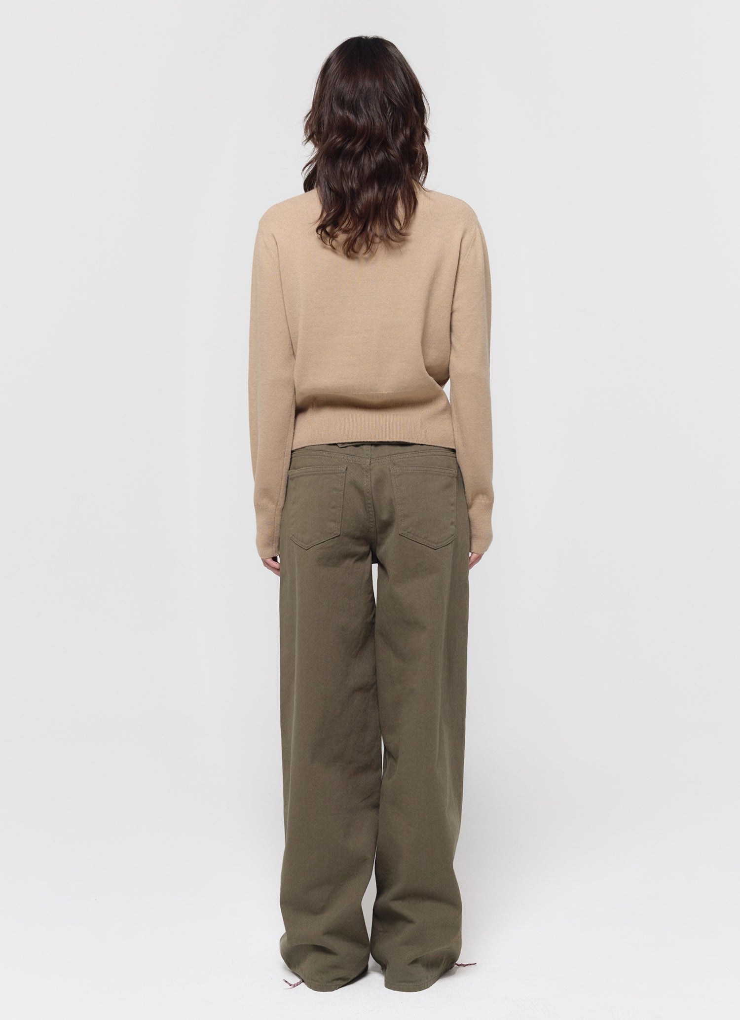 MERINO WOOL HIGH-NECK CARDIGAN