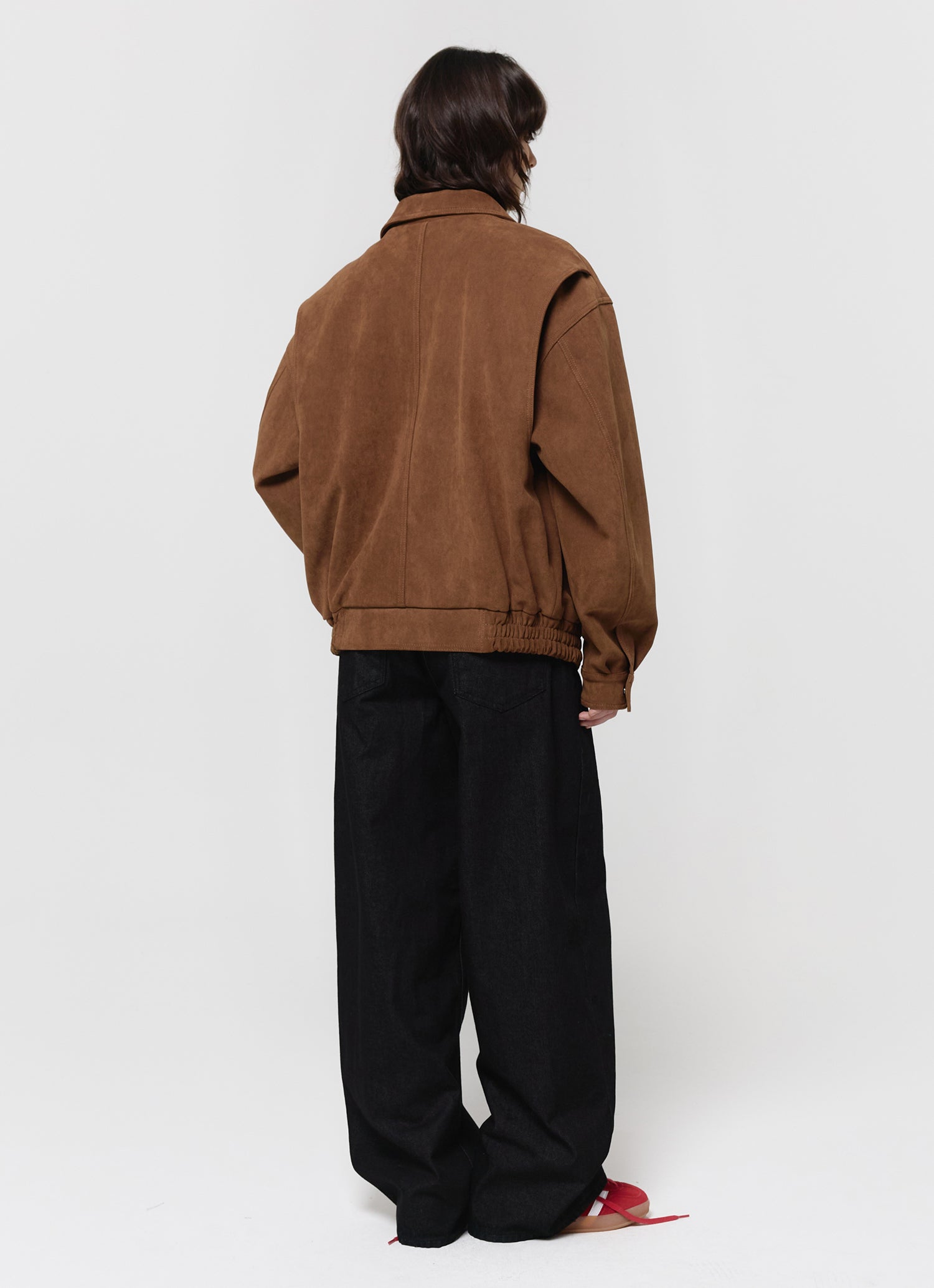 FAUX SUEDE BOMBER