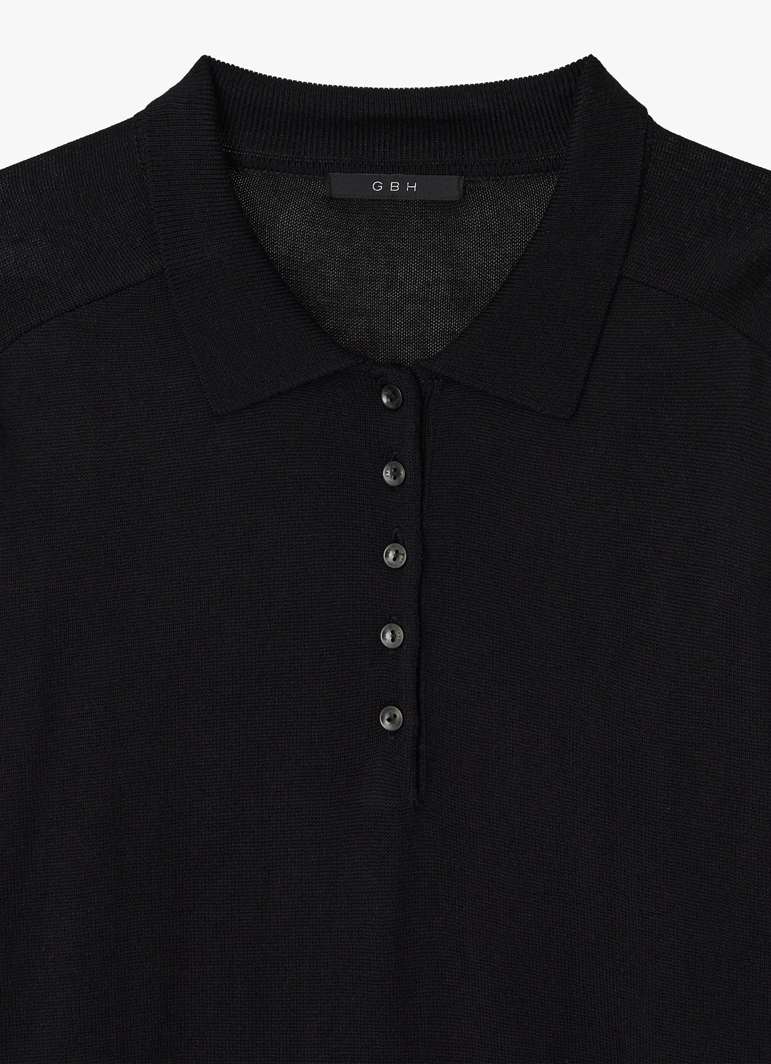 WOOL SILK POLO KNIT
