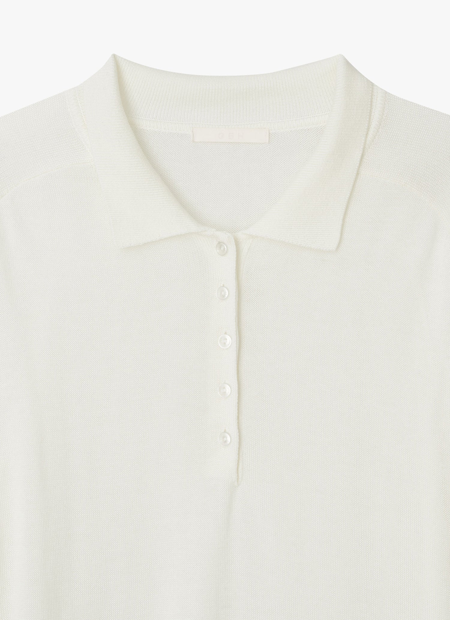 WOOL SILK POLO KNIT
