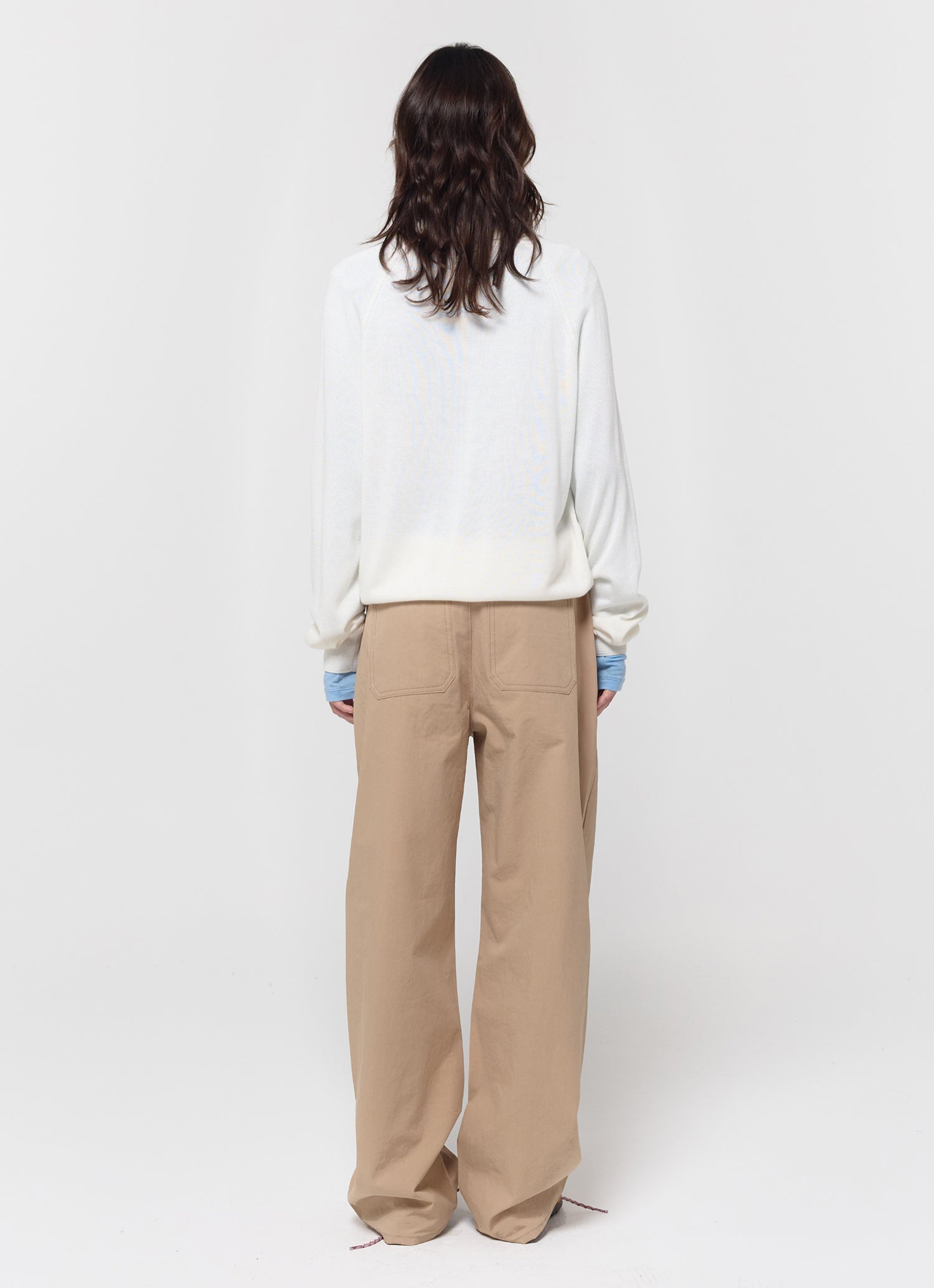 WOOL SILK POLO KNIT