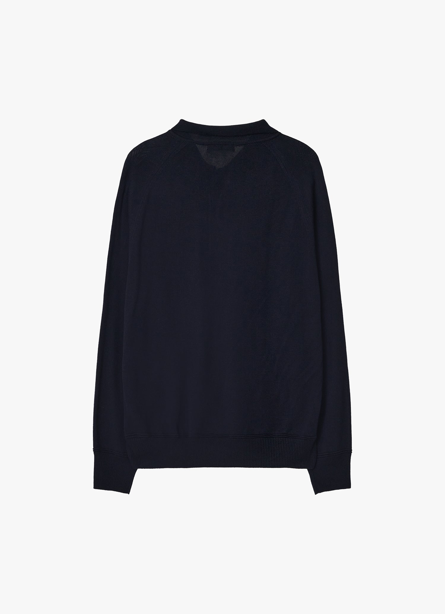 WOOL SILK POLO KNIT