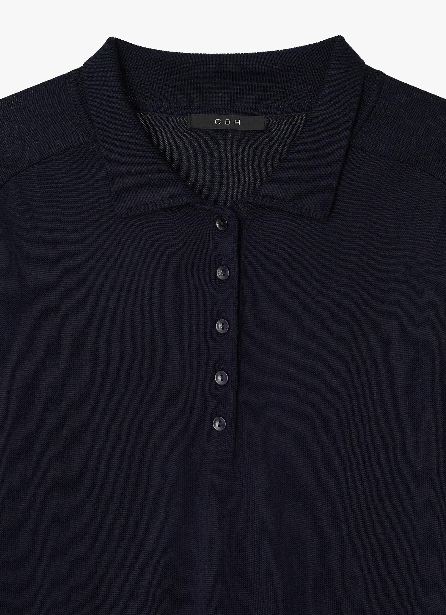 WOOL SILK POLO KNIT