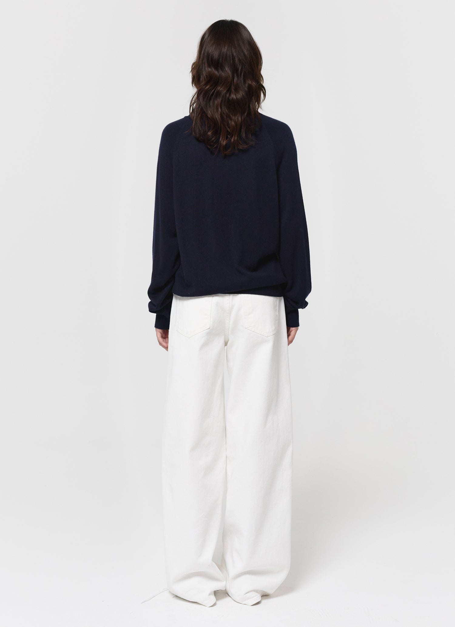 WOOL SILK POLO KNIT