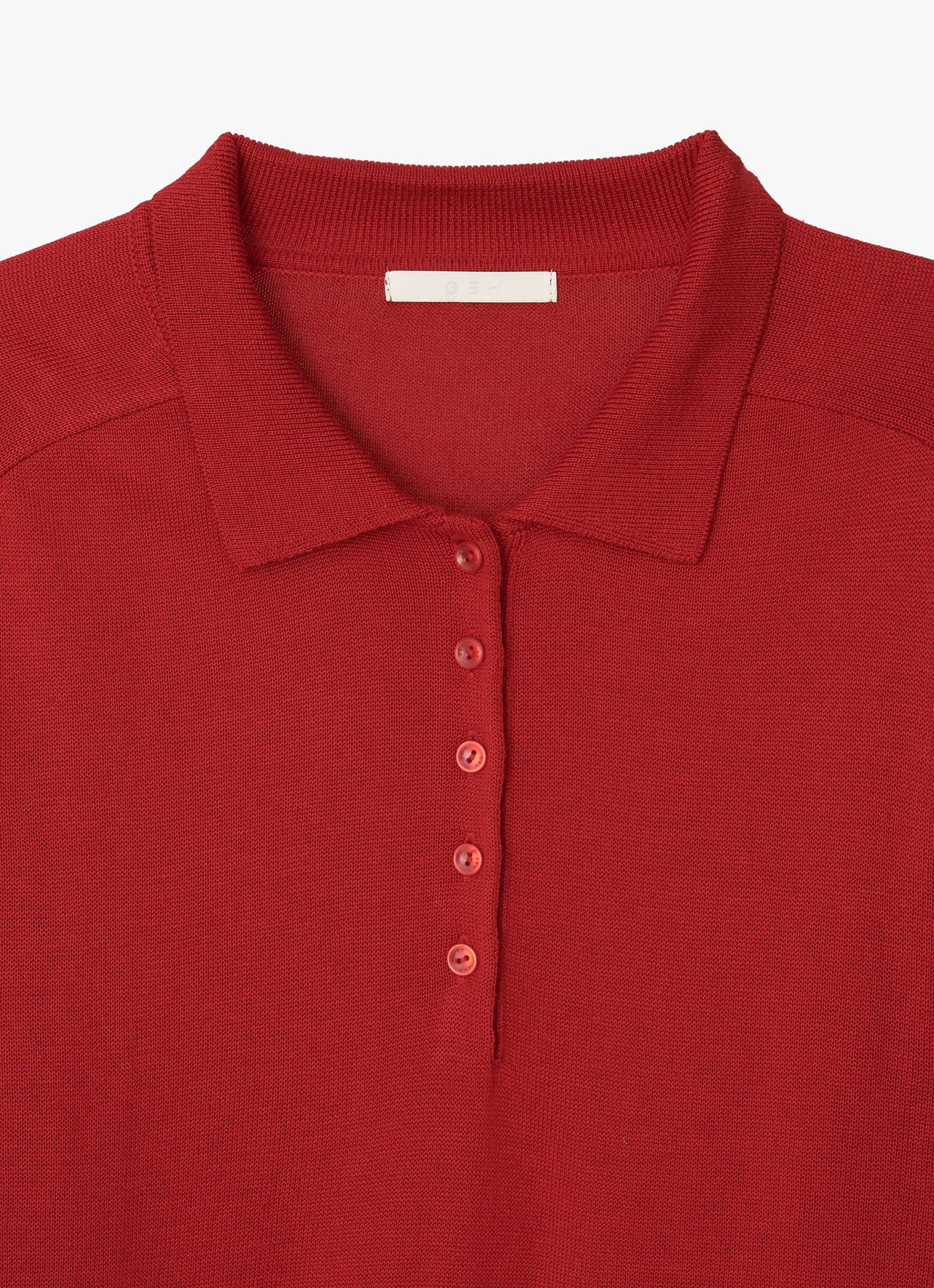 WOOL SILK POLO KNIT