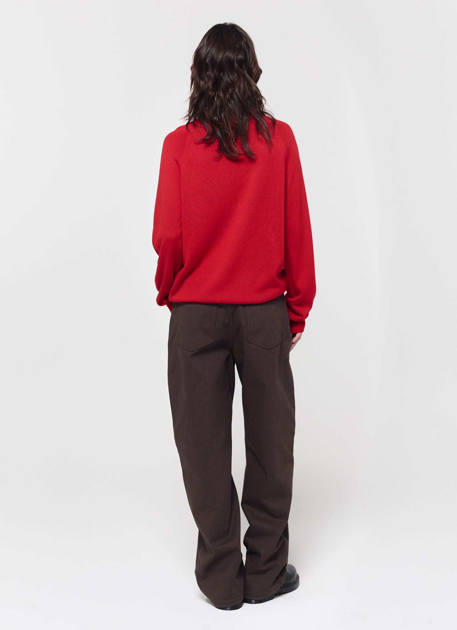 WOOL SILK POLO KNIT