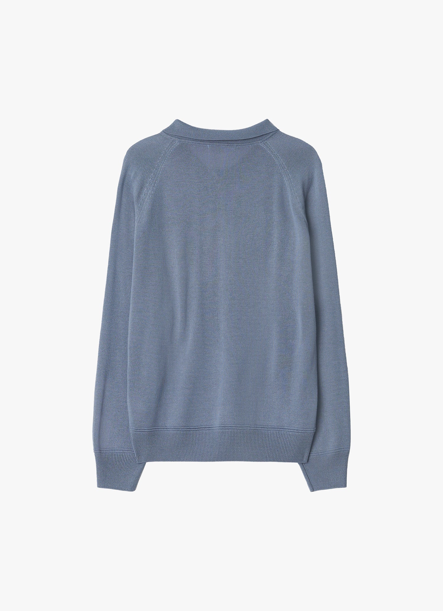 WOOL SILK POLO KNIT