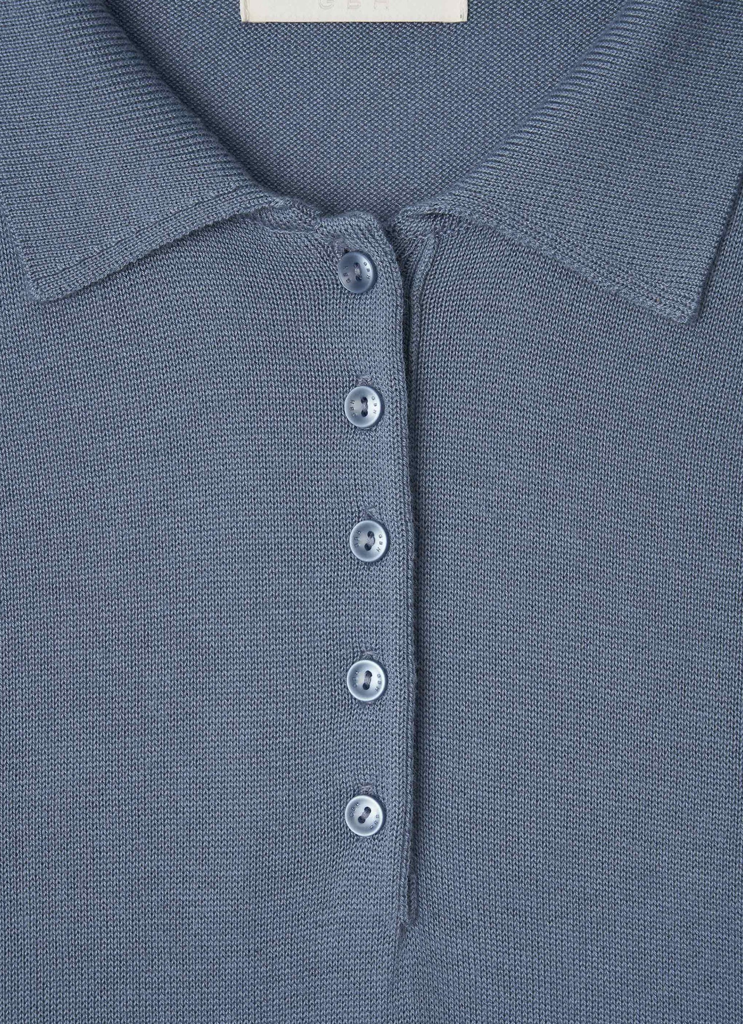 WOOL SILK POLO KNIT