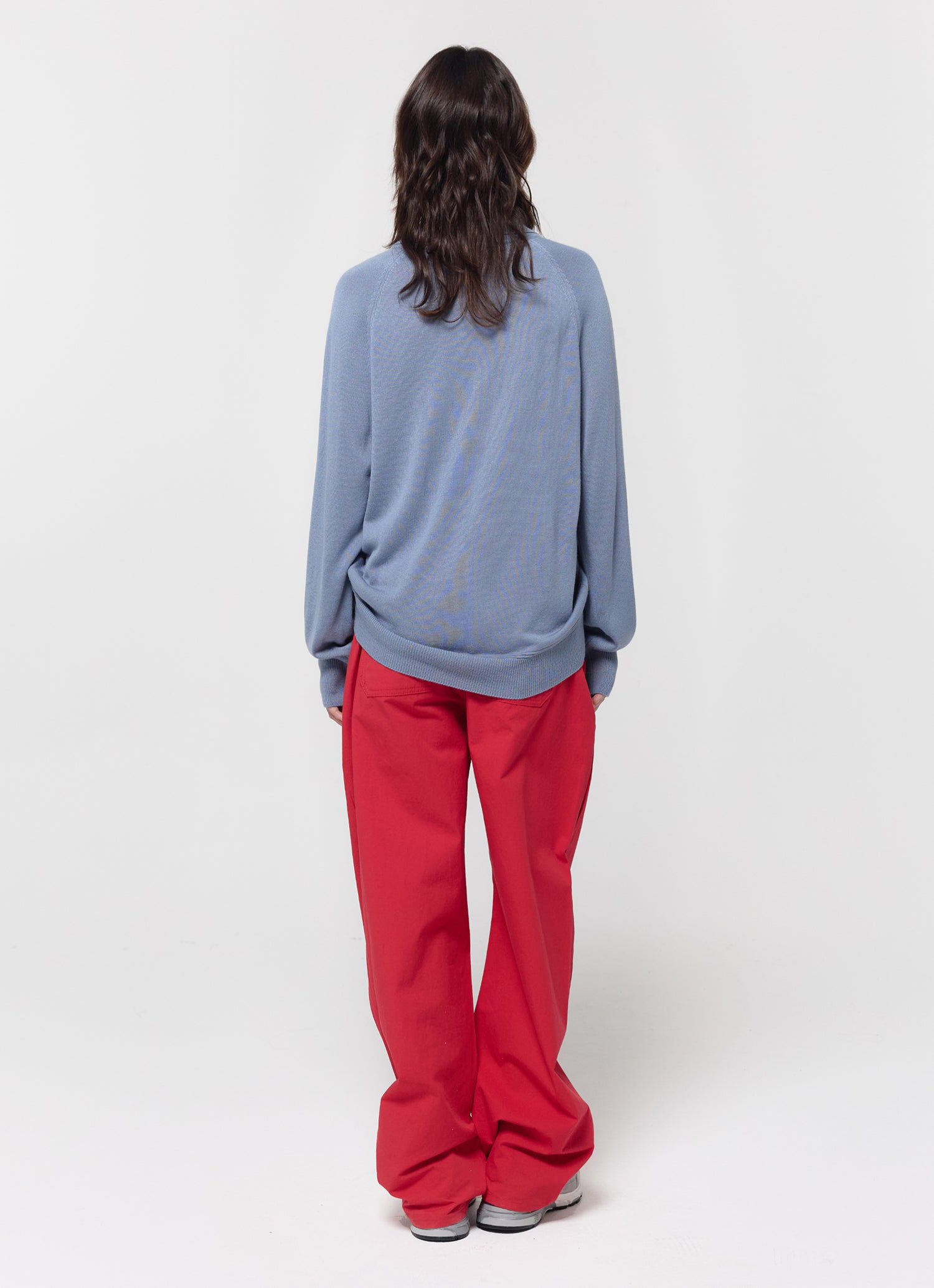 WOOL SILK POLO KNIT