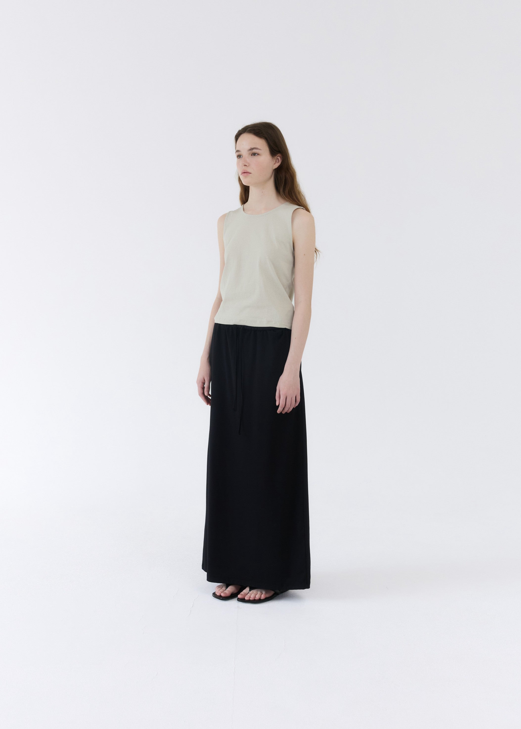 DRAW MAXI SKIRT
