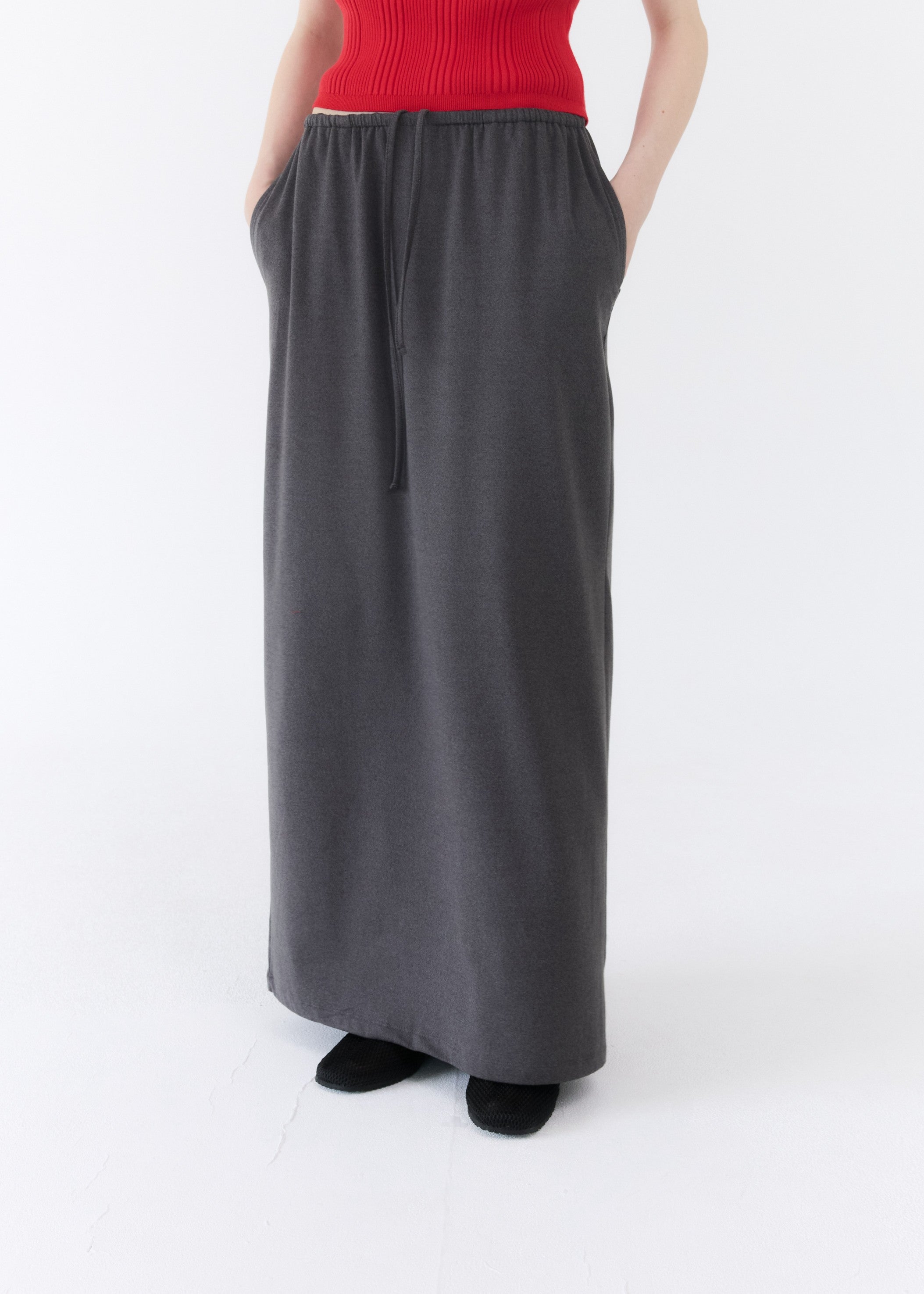 DRAW MAXI SKIRT
