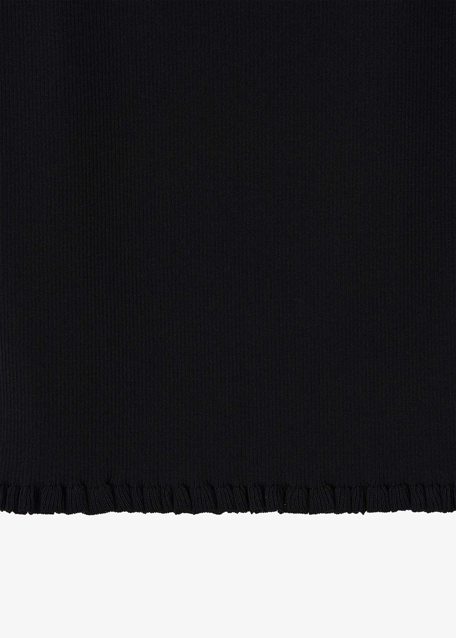 RIBBED FRILL SLEEVELESS