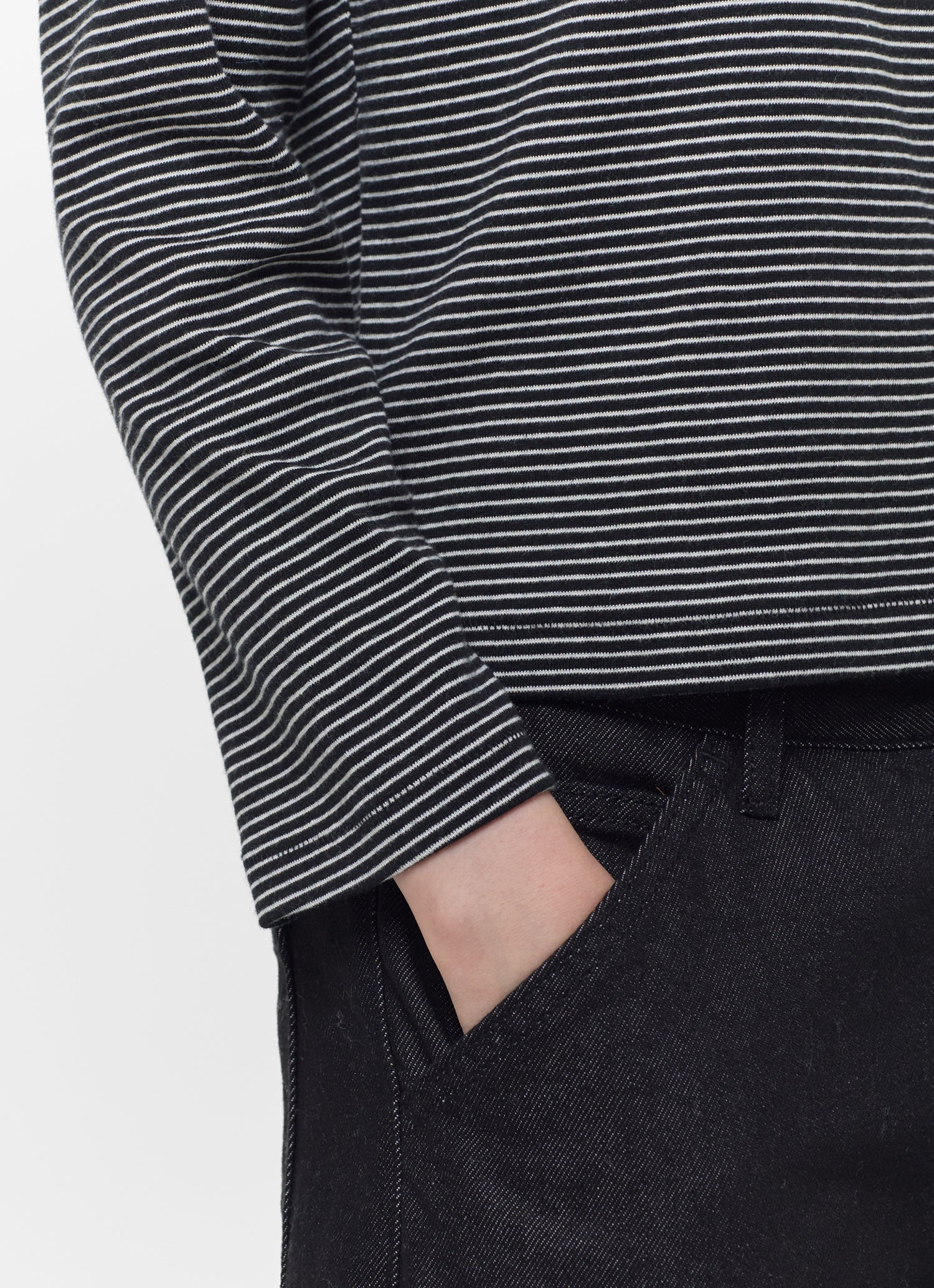 MID SLEEVE STRIPE TOP